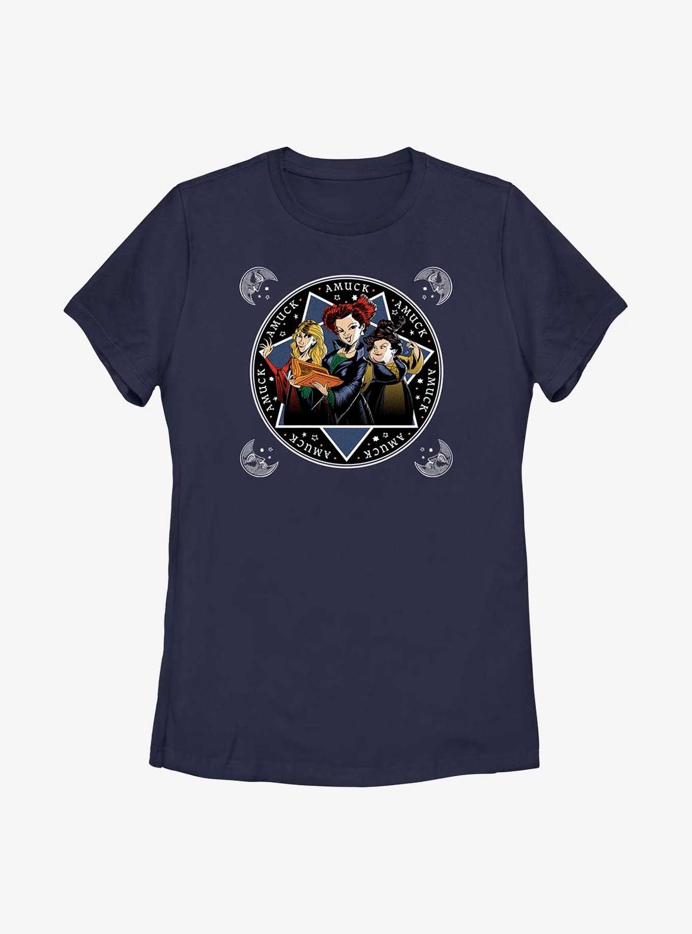 Disney Hocus Pocus Sanderson Sisters Cartoon Style Womens T-Shirt, NAVY, hi-res
