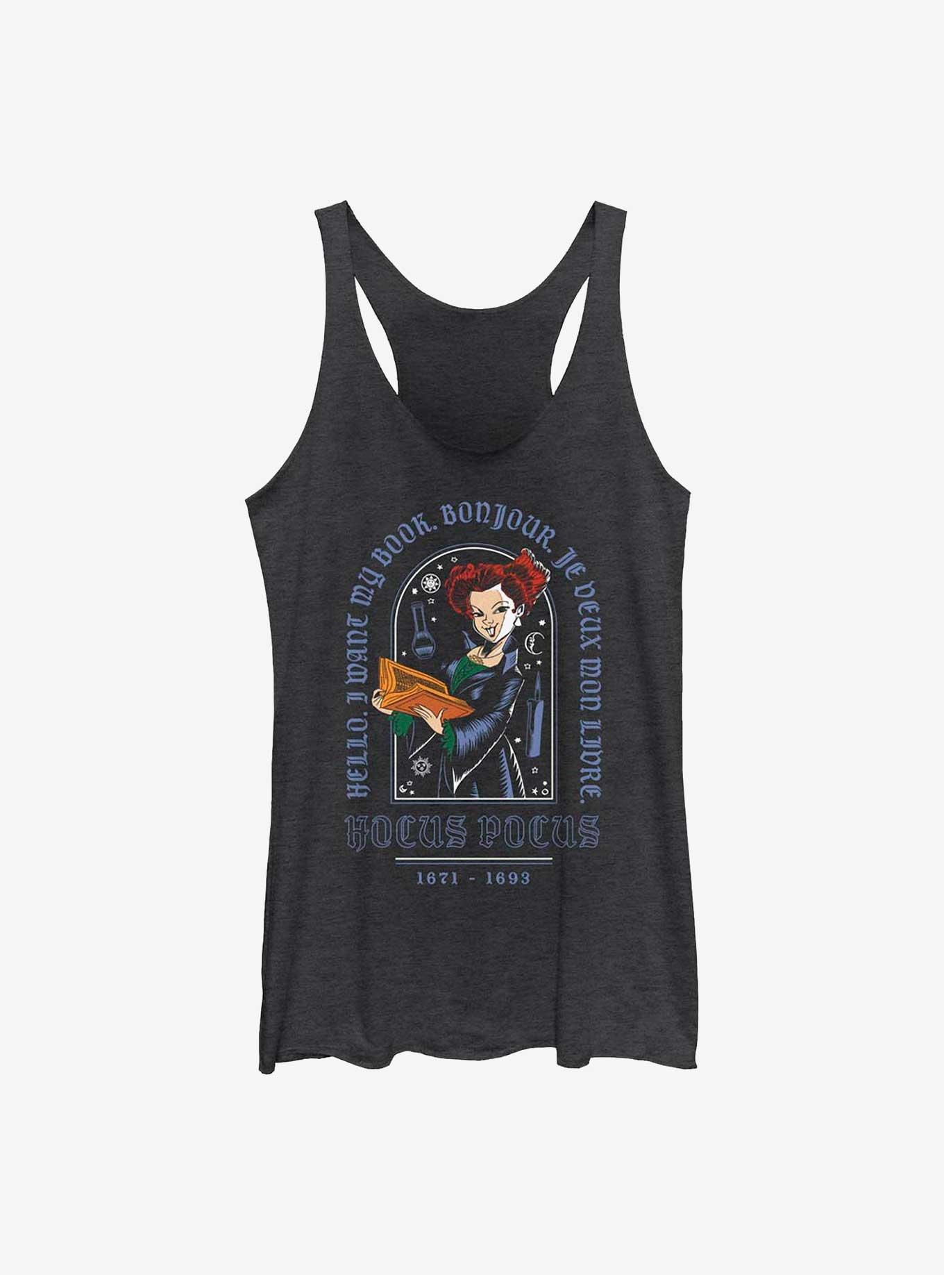 Disney Hocus Pocus Winnie Cartoon Womens Tank Top, BLK HTR, hi-res