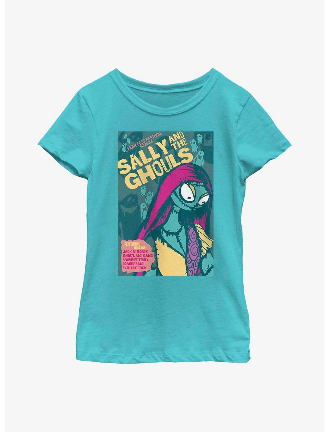 Disney The Nightmare Before Christmas Fear Fest Sally Poster Youth Girls T-Shirt, TAHI BLUE, hi-res