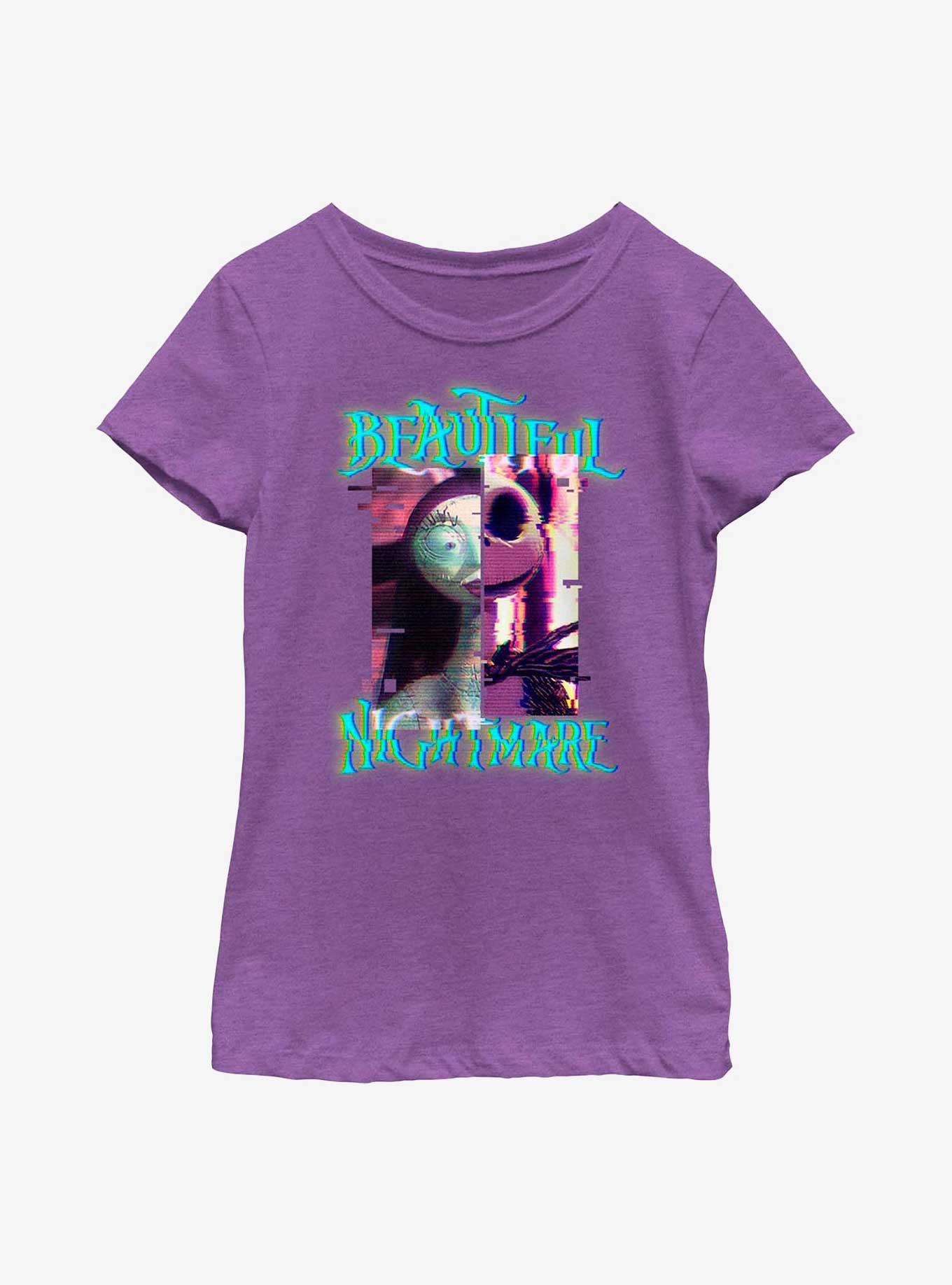 Disney The Nightmare Before Christmas Glitchy Nightmare Youth Girls T-Shirt, , hi-res