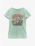 Disney The Nightmare Before Christmas Jack And Sally Floral Youth Girls T-Shirt, MINT, hi-res