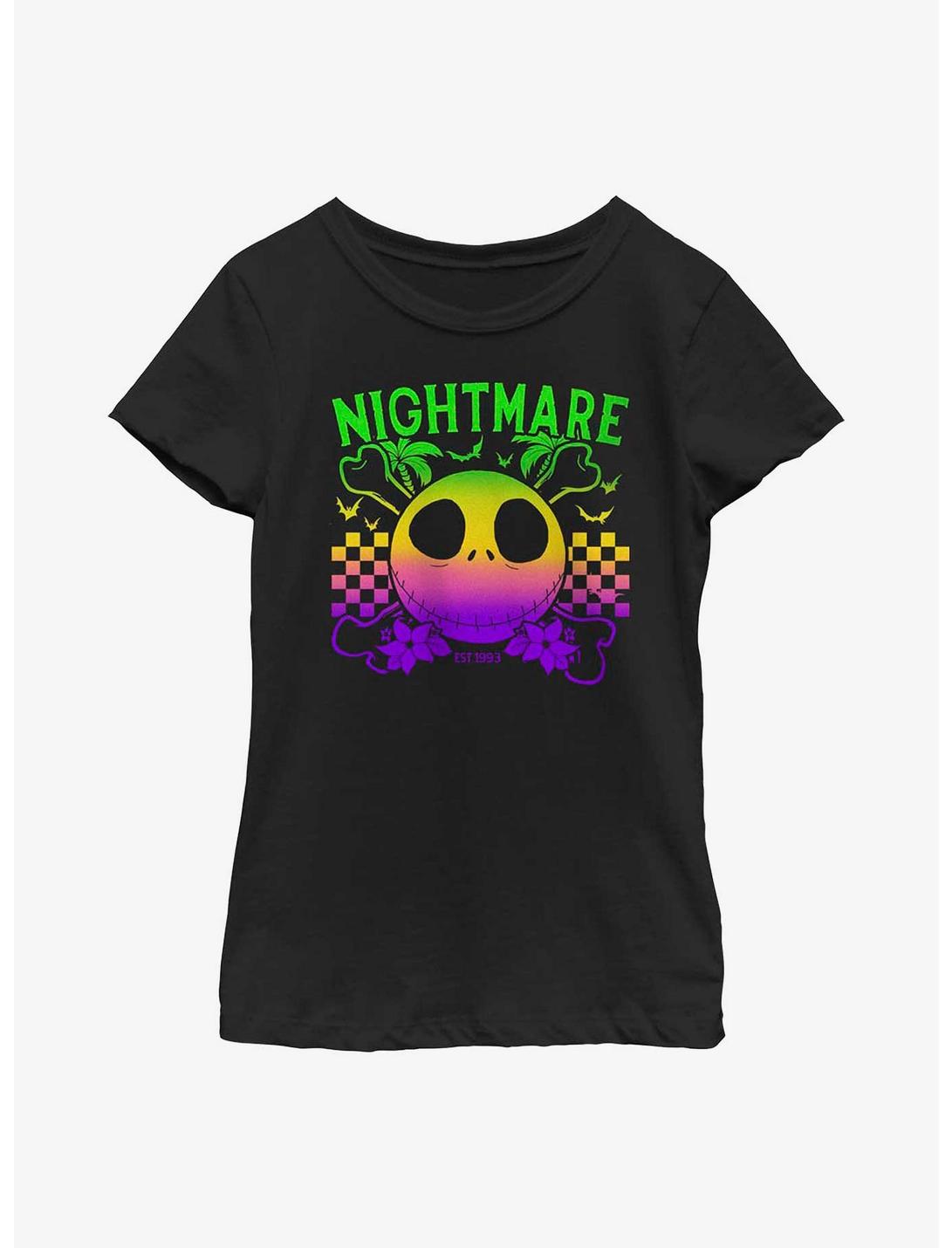 Disney The Nightmare Before Christmas Jack Sunset Youth Girls T-Shirt, BLACK, hi-res