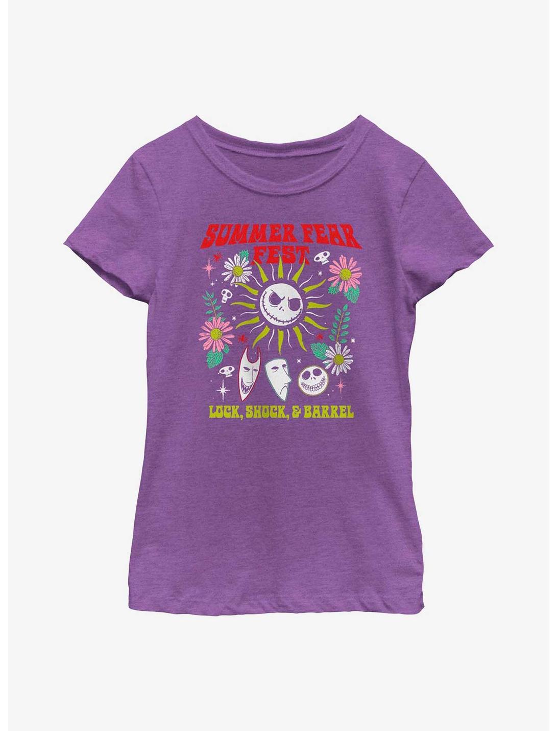 Disney The Nightmare Before Christmas Summer Back Youth Girls T-Shirt, PURPLE BERRY, hi-res
