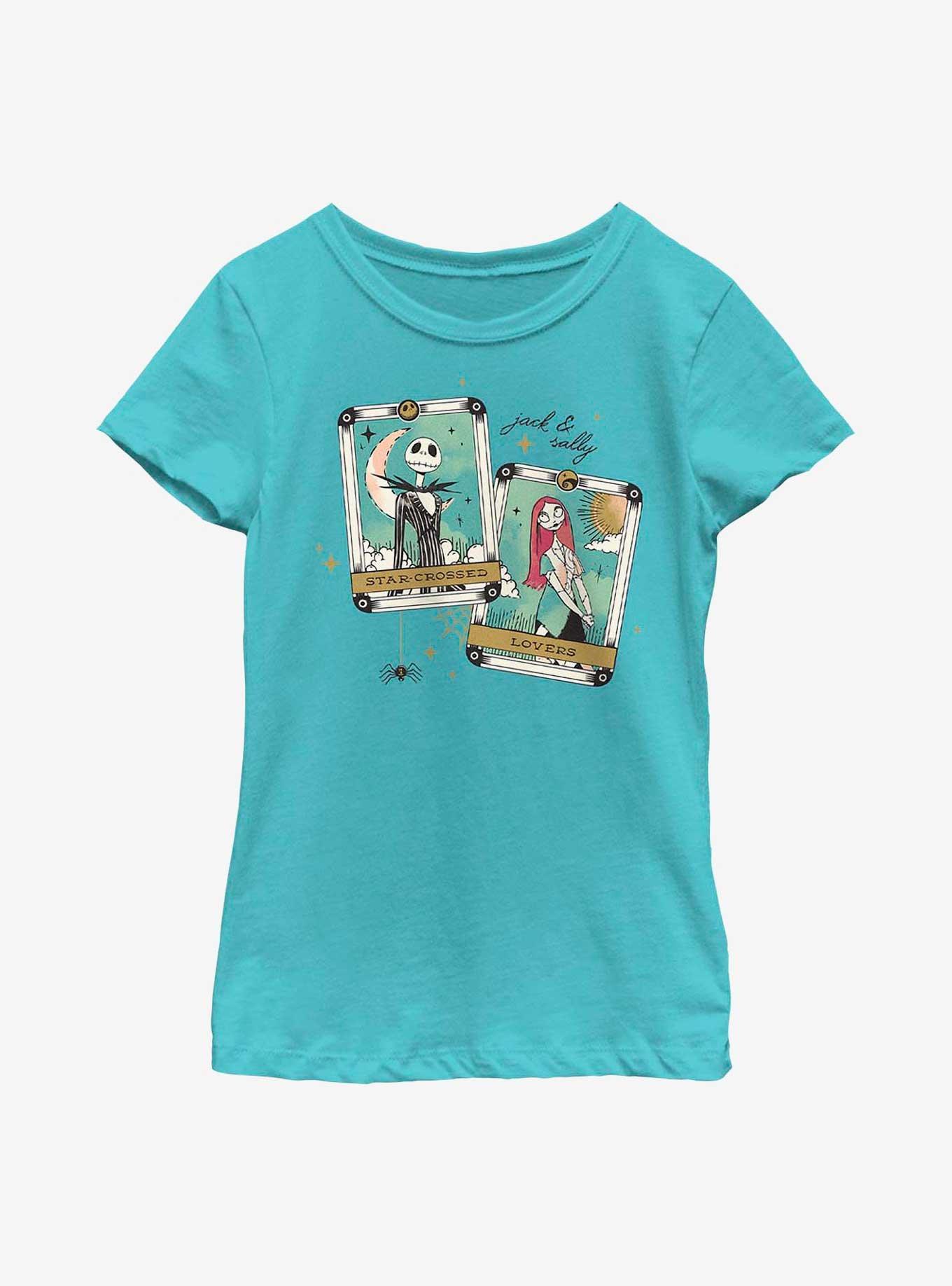 Disney The Nightmare Before Christmas Tarot Cards Youth Girls T-Shirt, TAHI BLUE, hi-res