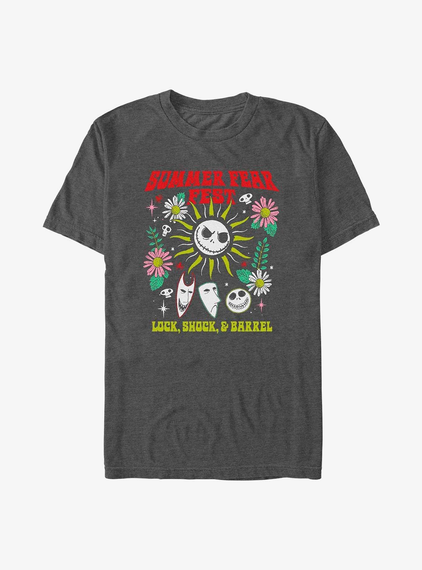 Disney The Nightmare Before Christmas Summer Back T-Shirt, CHAR HTR, hi-res