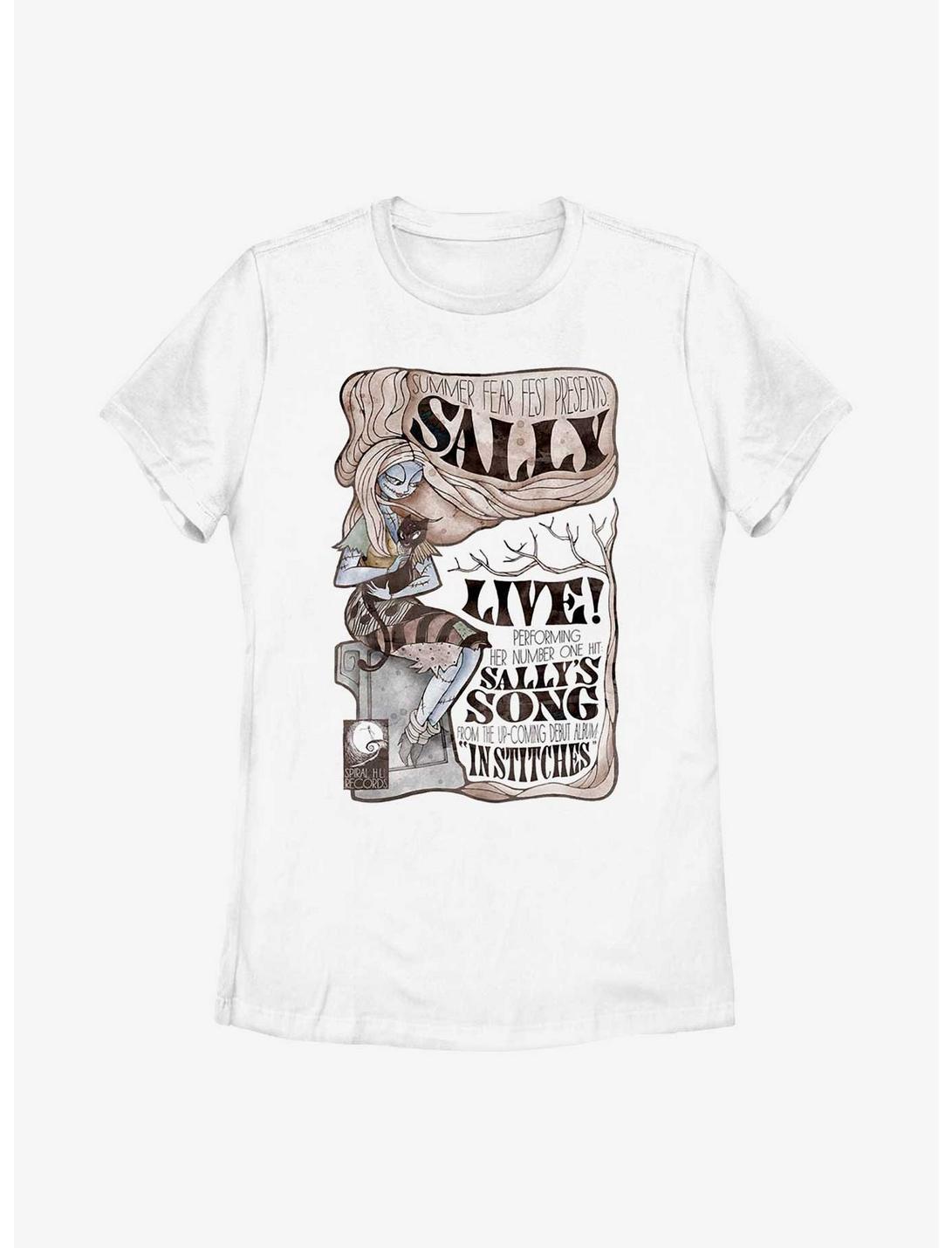 Disney The Nightmare Before Christmas Fest Sally Watercolor Womens T-Shirt, WHITE, hi-res