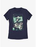 Disney The Nightmare Before Christmas Jack & Zero Fear Fest Poster Womens T-Shirt, NAVY, hi-res