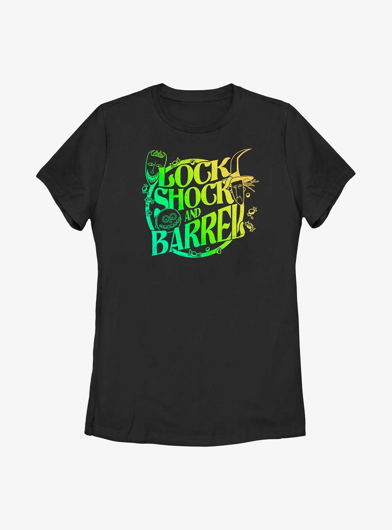 Disney The Nightmare Before Christmas Lock, Shock And Barrel WarpedWomens T-Shirt, , hi-res