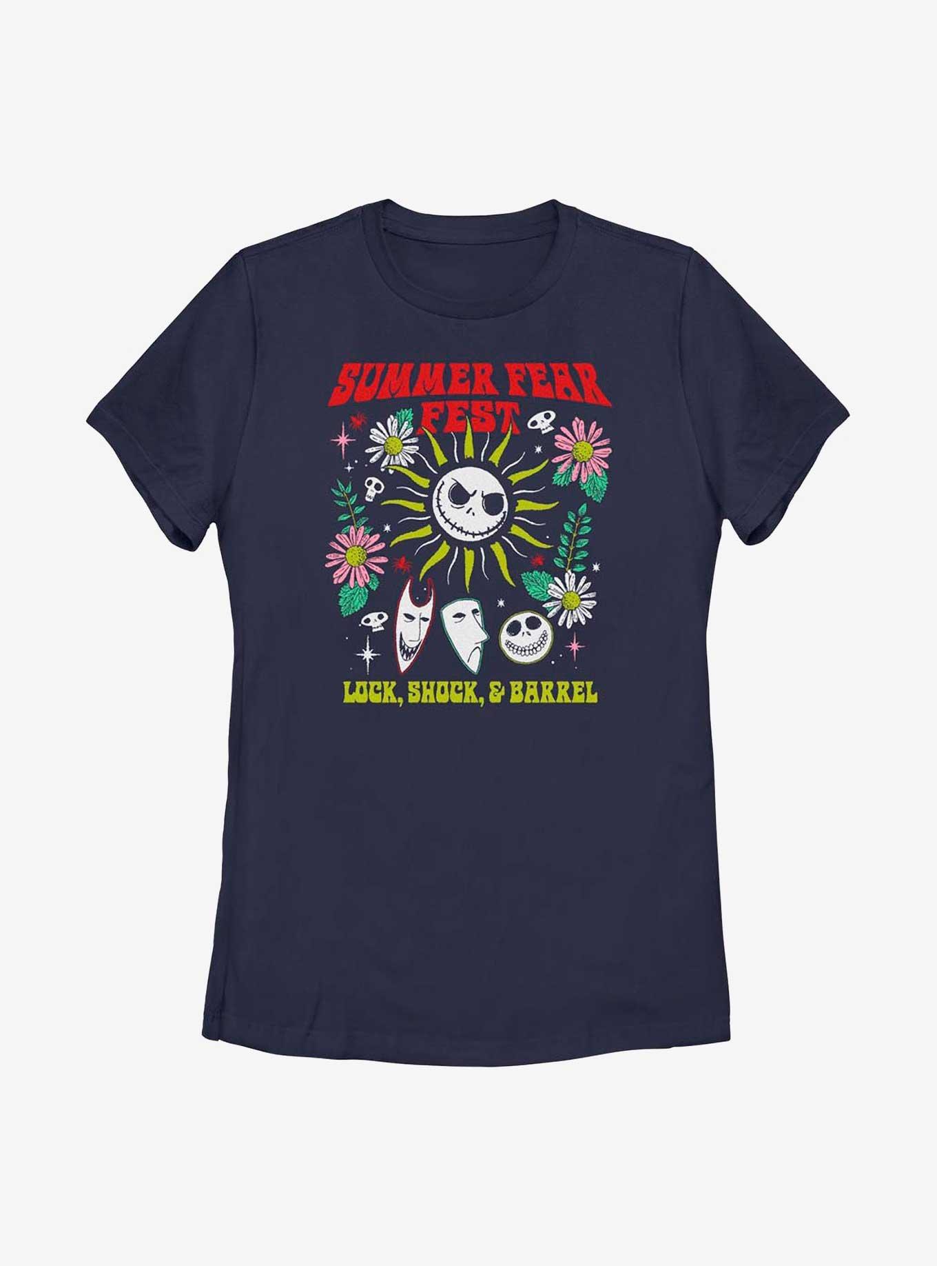 Disney The Nightmare Before Christmas Summer Back Womens T-Shirt, NAVY, hi-res
