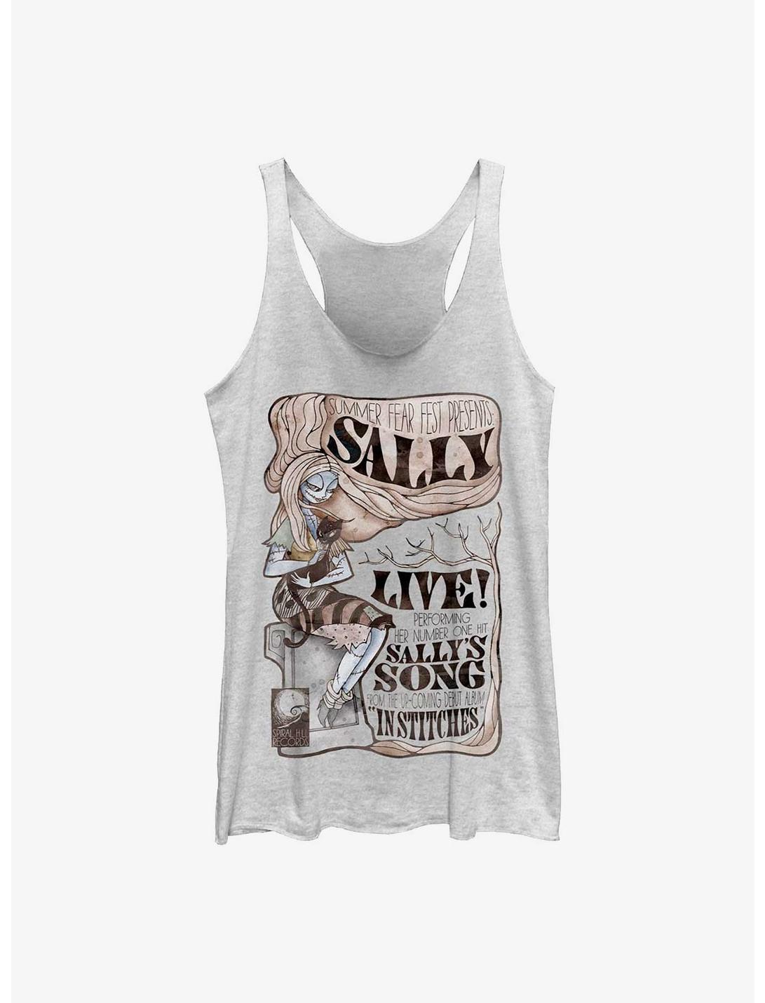 Disney The Nightmare Before Christmas Fest Sally Watercolor Womens Tank Top, WHITE HTR, hi-res