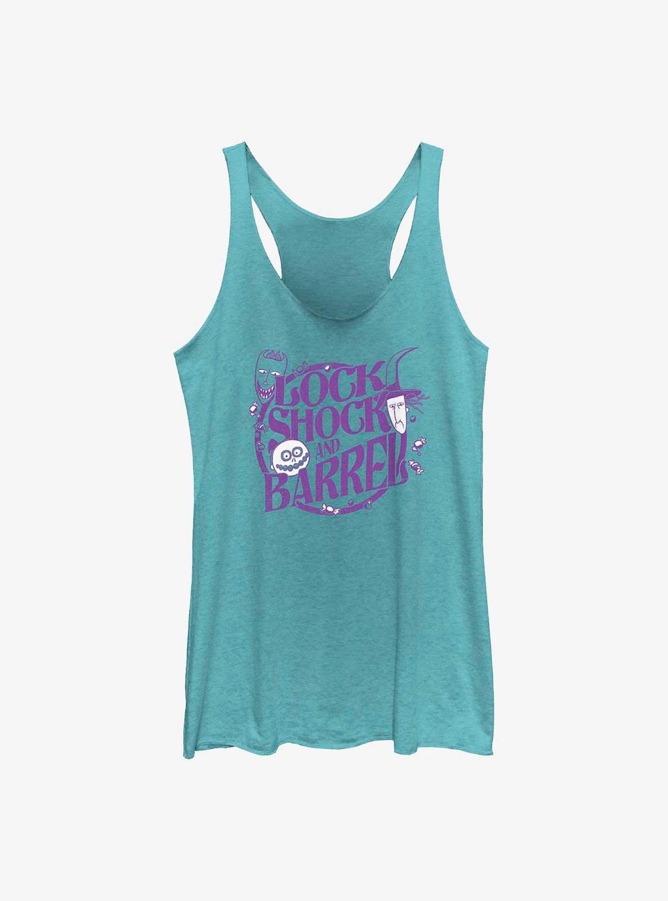 Disney The Nightmare Before Christmas Lock, Shock And Barrel Womens Tank Top, TAHI BLUE, hi-res