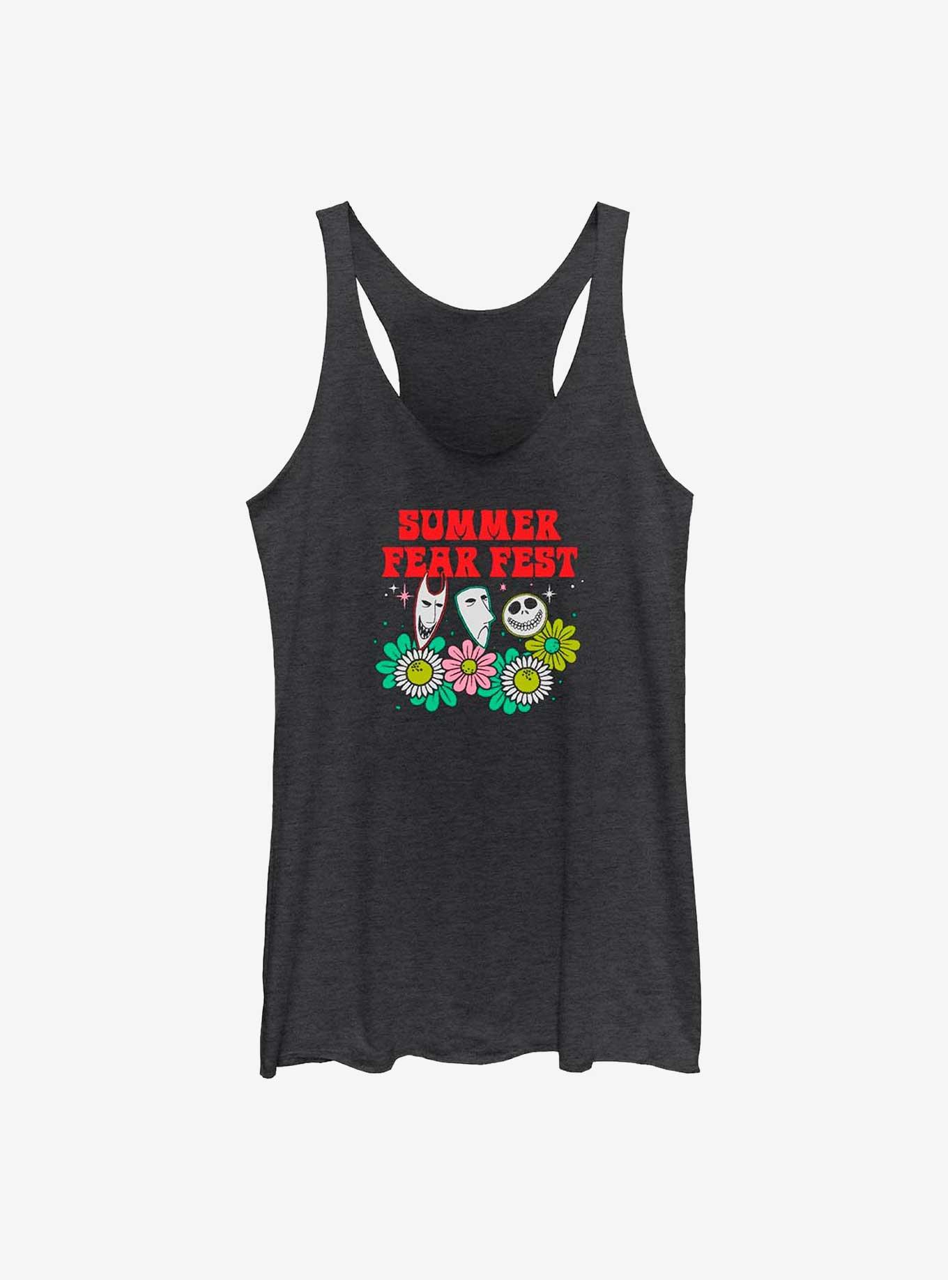 Disney The Nightmare Before Christmas Lock, Shock And Barrel Summer Fest Womens Tank Top, BLK HTR, hi-res