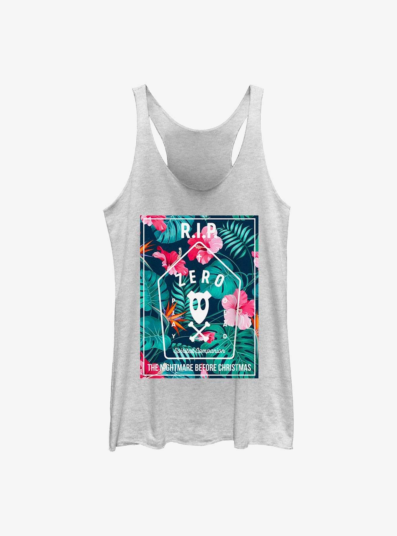 Disney The Nightmare Before Christmas Tropical Street Zero Womens Tank Top, WHITE HTR, hi-res