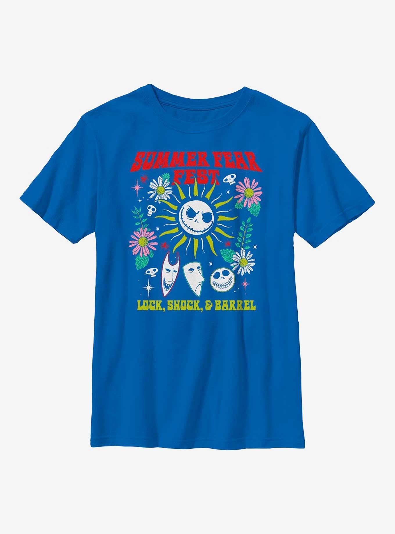 Disney The Nightmare Before Christmas Summer Back Youth T-Shirt, ROYAL, hi-res