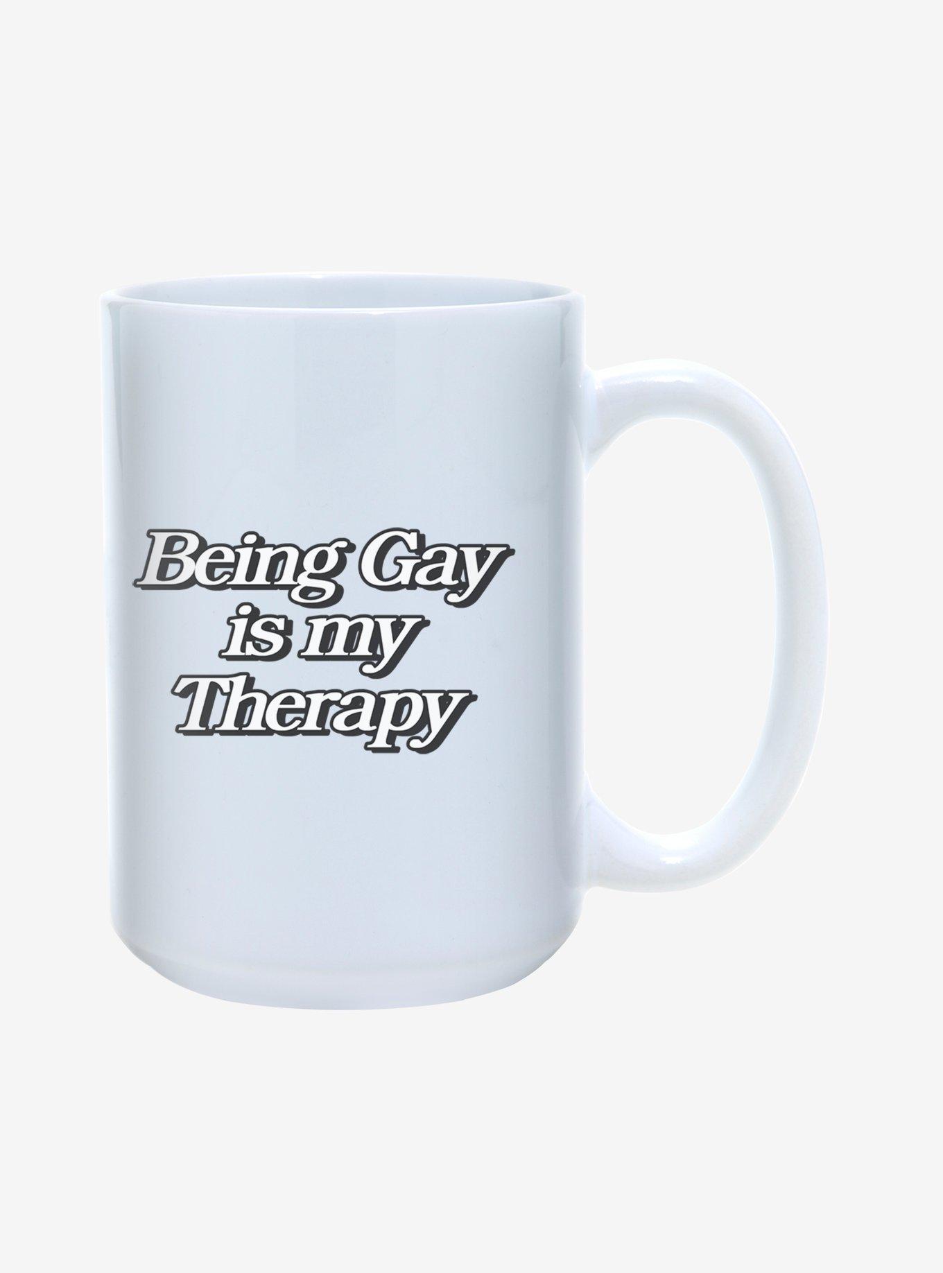 Being Gay Is My Therapy Pride Mug 15oz, , hi-res