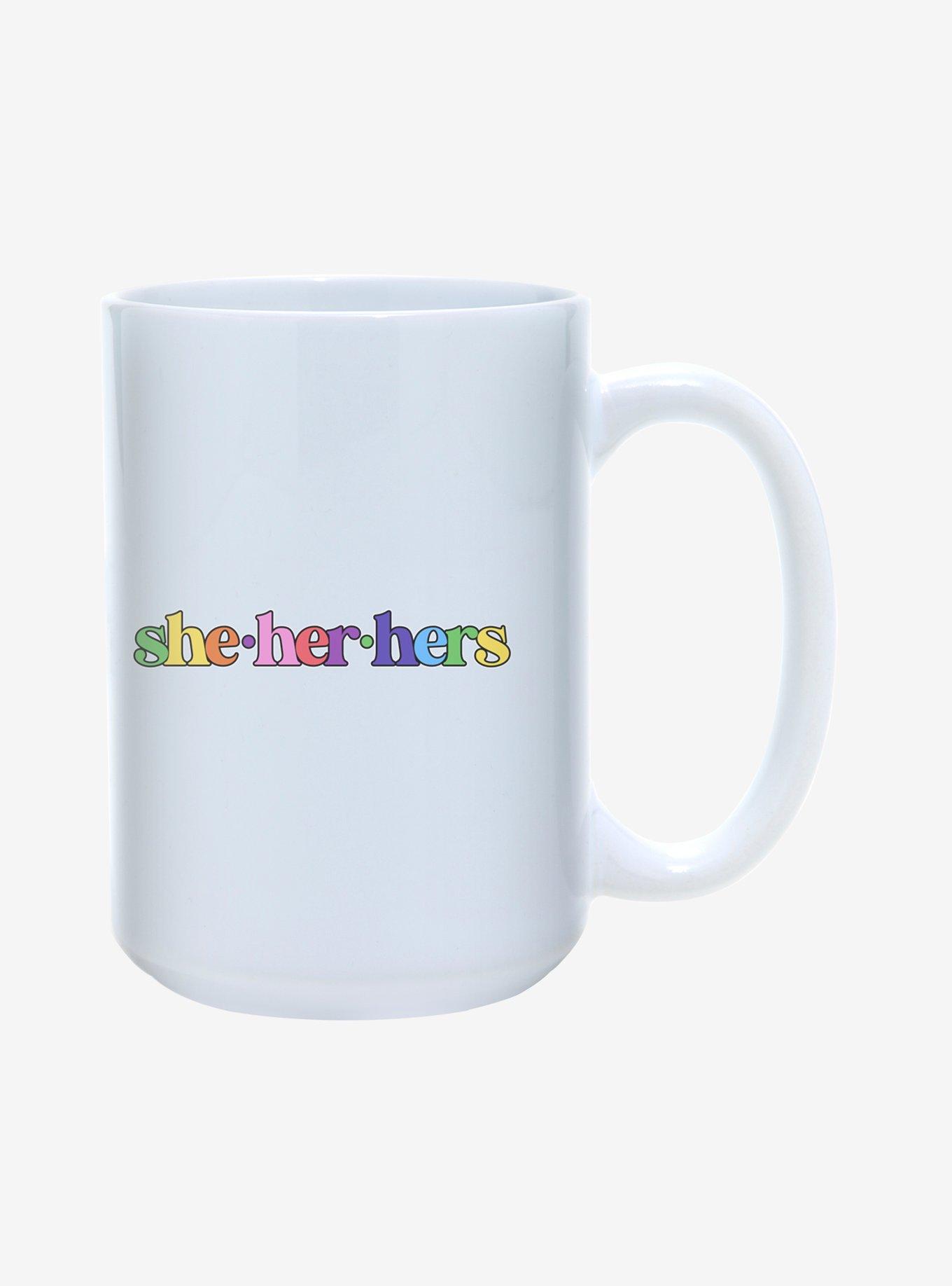 She Her Hers Pronouns Pride Mug 15oz, , hi-res