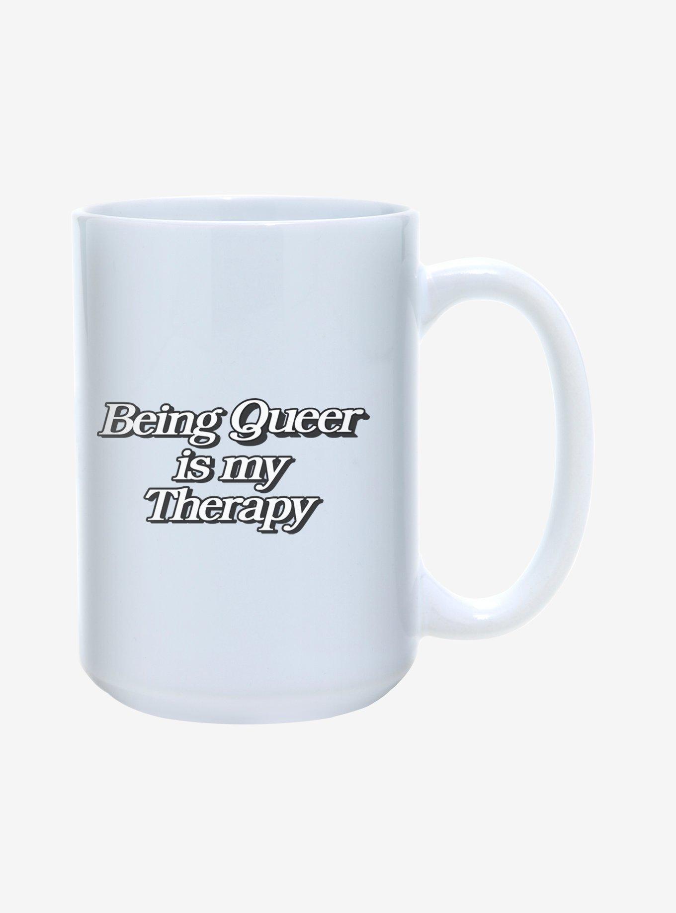 Being Queer Is My Therapy Pride Mug 15oz, , hi-res