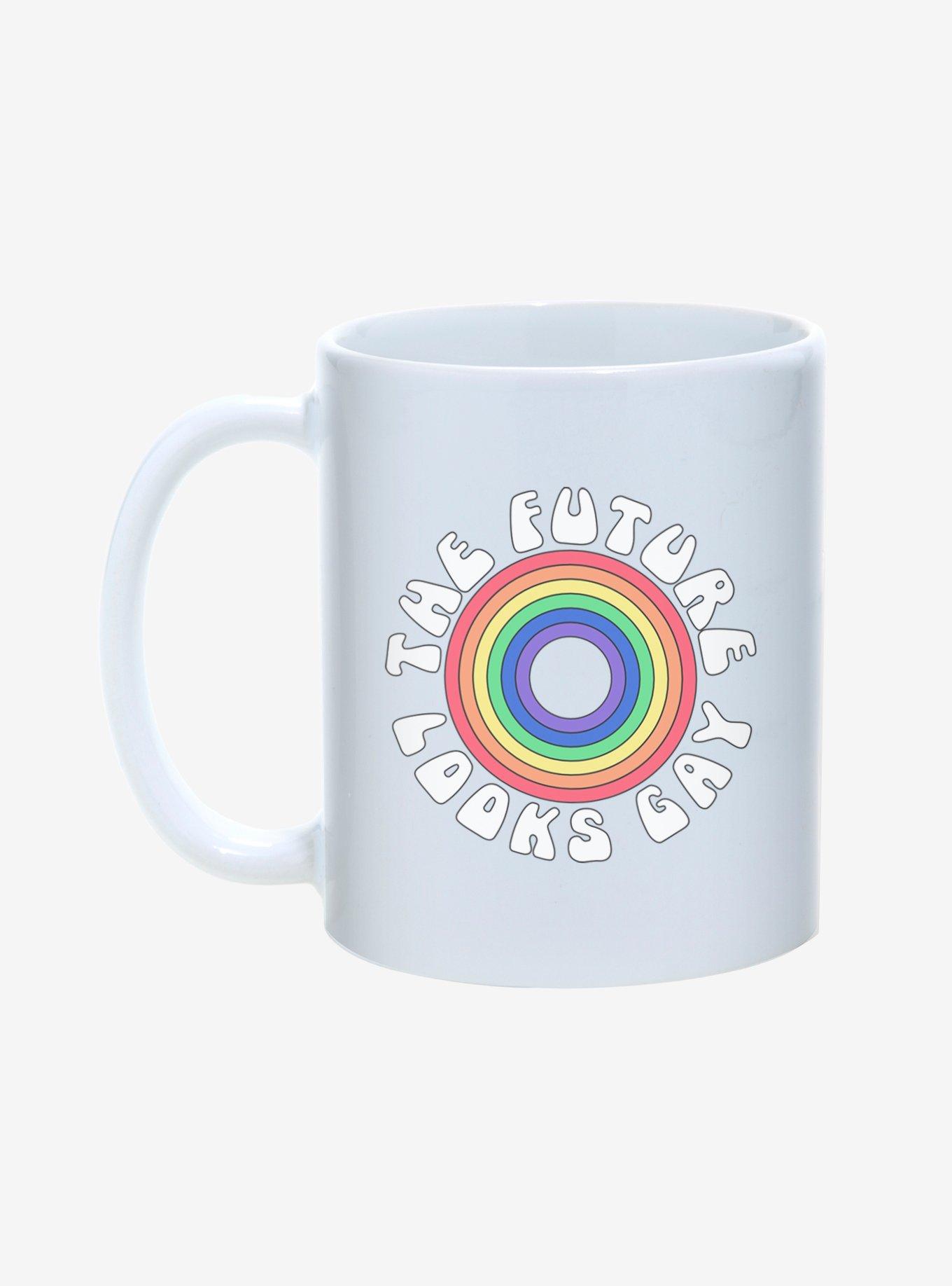 The Future Looks Gay Pride Mug 11oz, , hi-res