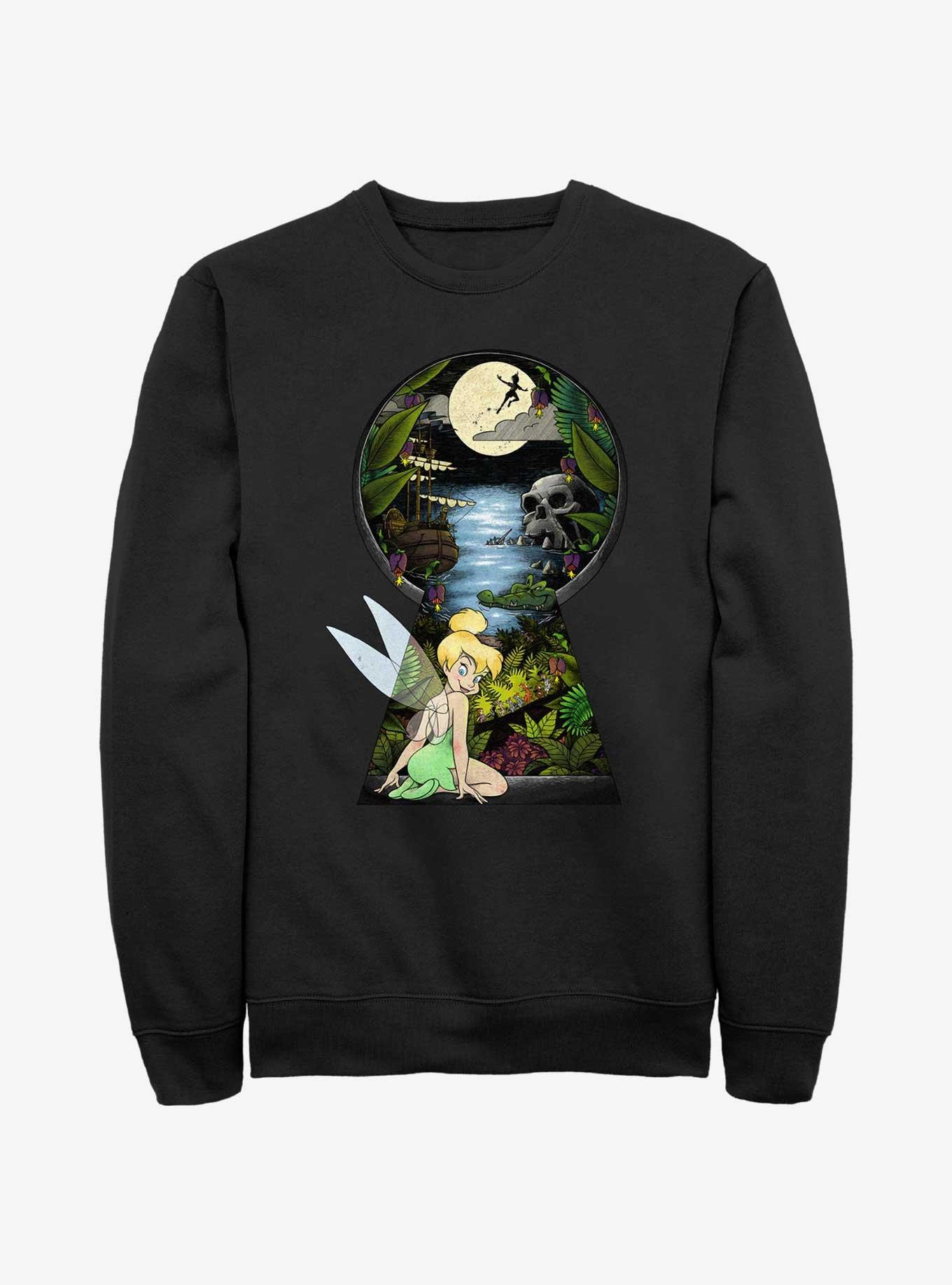 Disney Tinker Bell Keyhole Sweatshirt, BLACK, hi-res