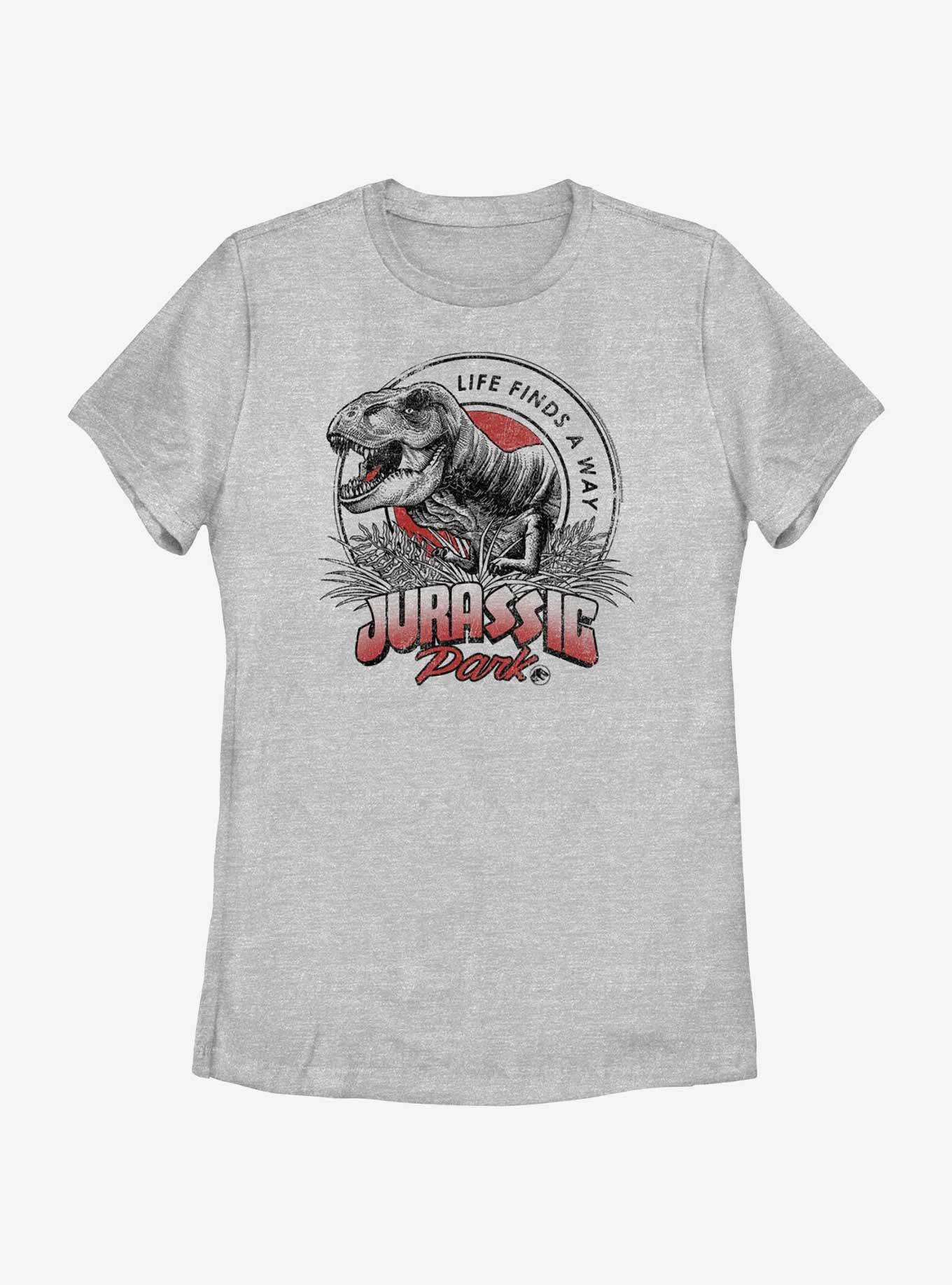Jurassic Park Life Finds A Way Womens T-Shirt, ATH HTR, hi-res