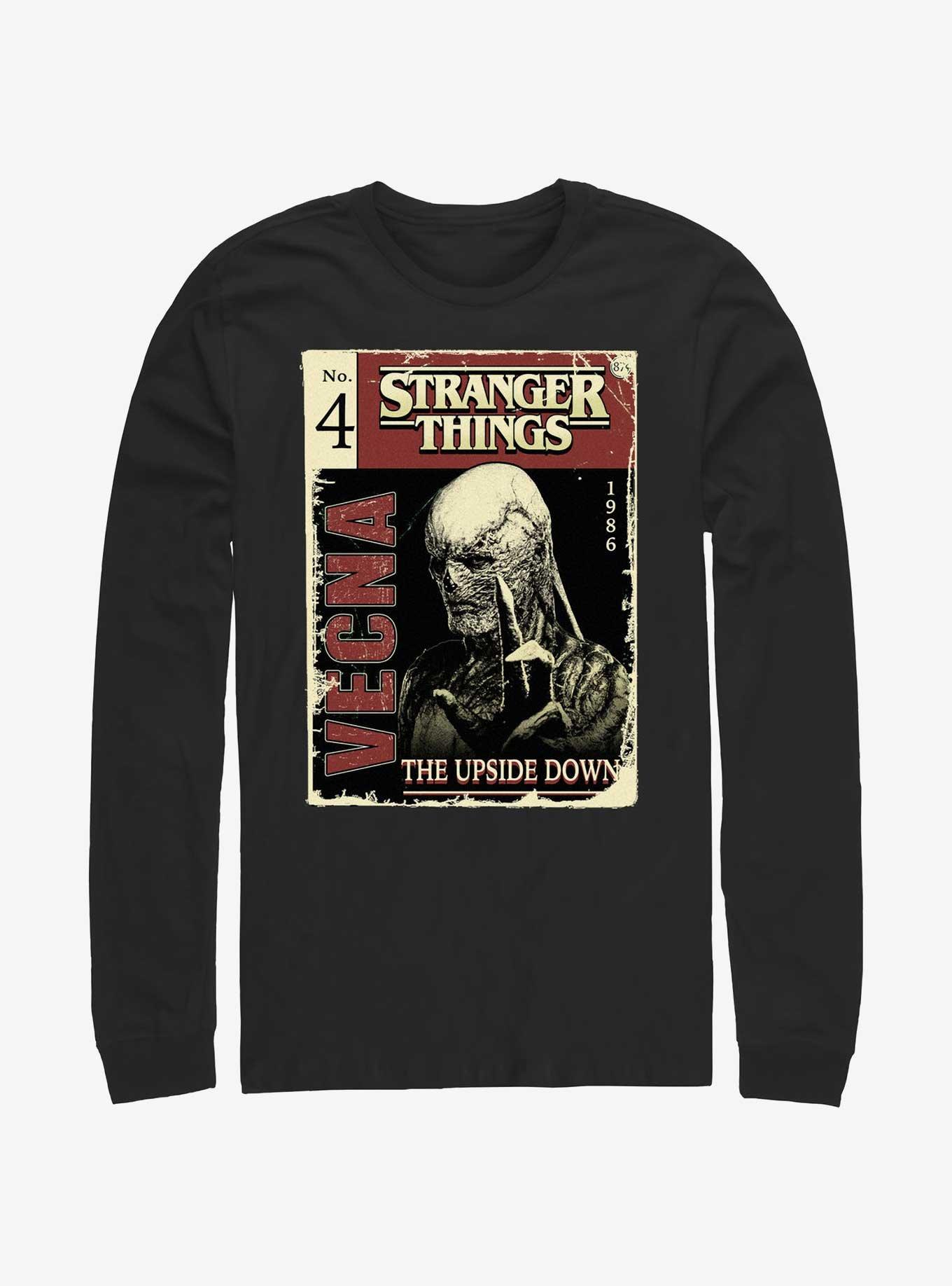 Stranger Things Vecna Cover Long Sleeve T-Shirt, BLACK, hi-res