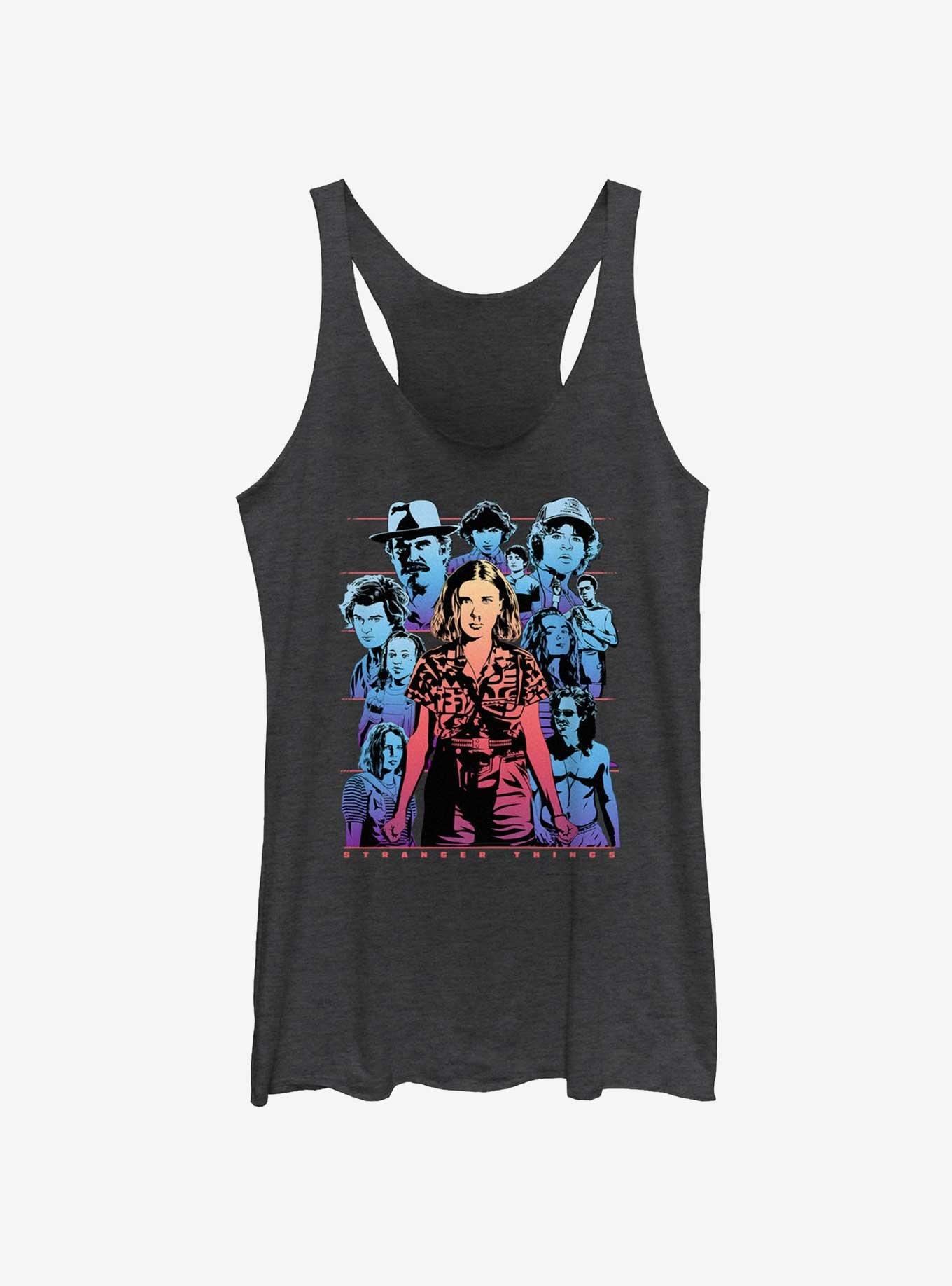 Stranger Things Neon Group Womens Tank Top, , hi-res