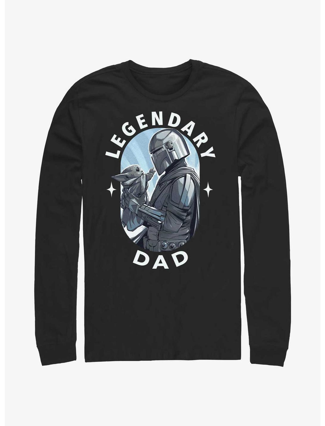 Star Wars The Mandalorian Legendary Dad Long Sleeve T-Shirt, BLACK, hi-res