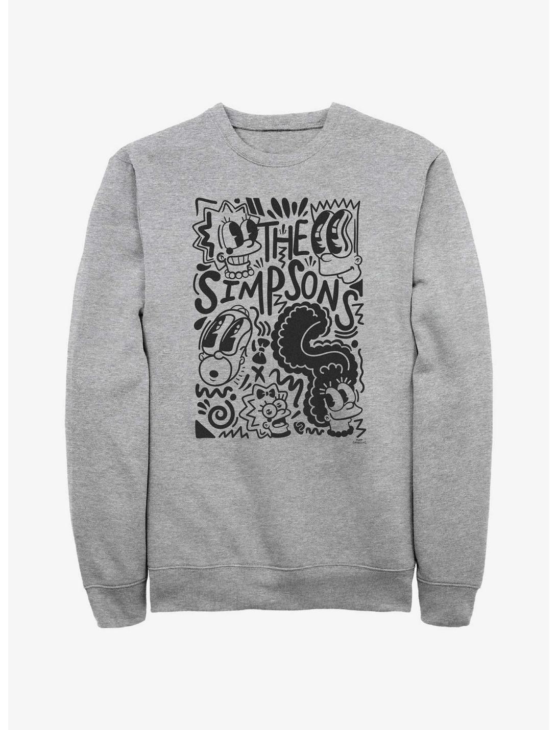 The Simpsons Pop Art Family Sweatshirt, ATH HTR, hi-res