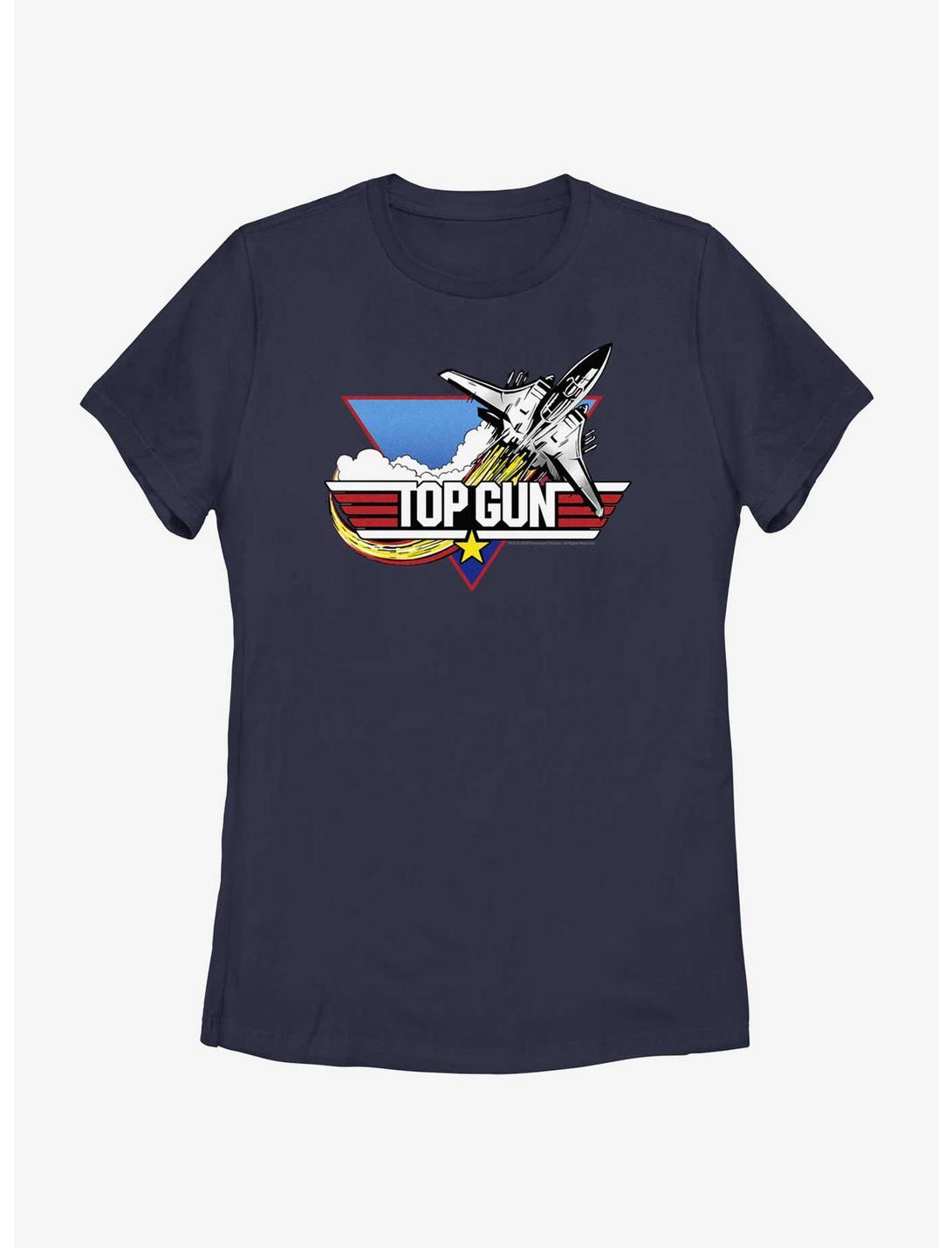 Top Gun Jet Logo Womens T-Shirt, NAVY, hi-res