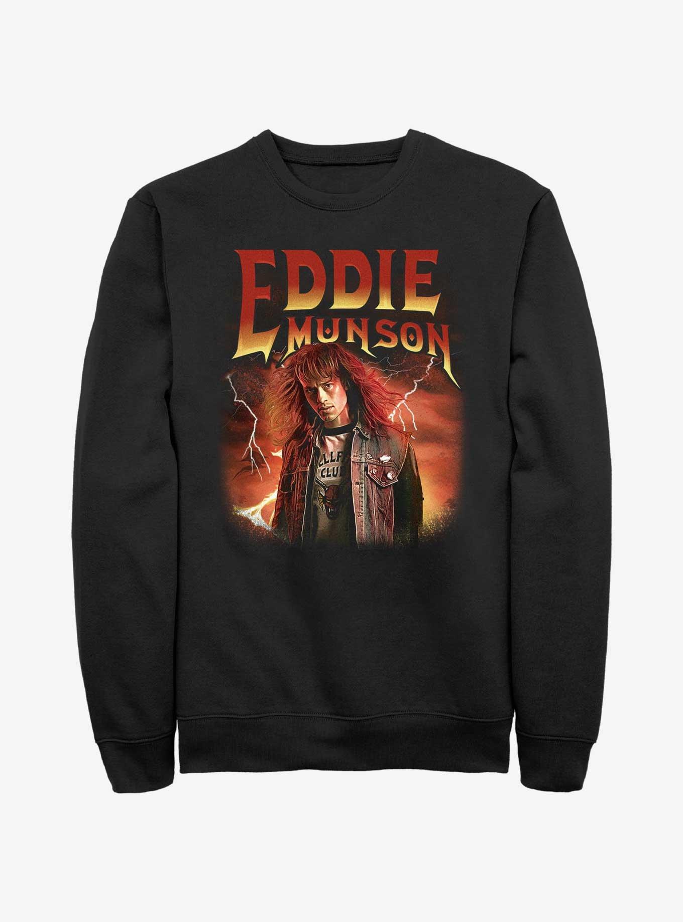 Stranger Things Metal Eddie Munson Sweatshirt, BLACK, hi-res