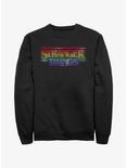 Stranger Things Shiny Lite Brite Logo Sweatshirt, BLACK, hi-res