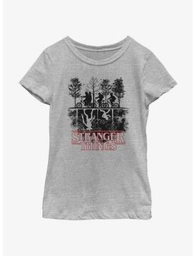 Stranger Things Upside Down Silhouette Youth Girls T-Shirt, , hi-res