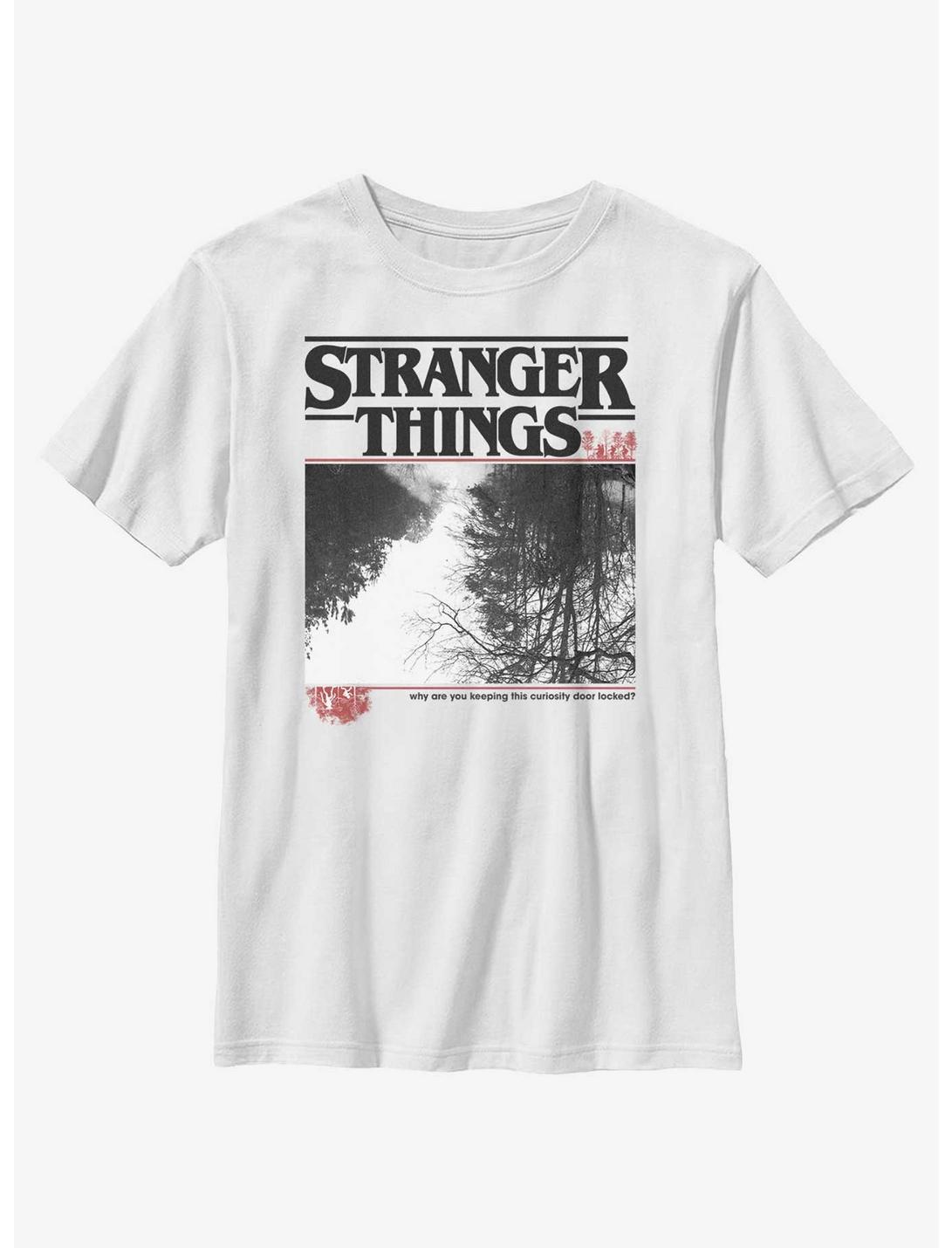 Stranger Things Upside Down Photo Youth T-Shirt, WHITE, hi-res