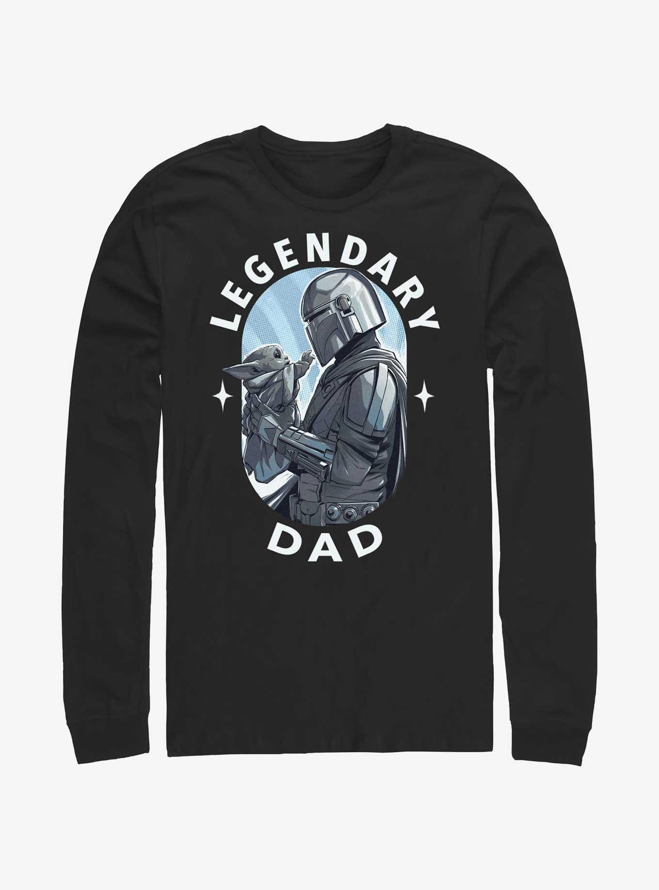 Star Wars The Mandalorian Legendary Dad Long Sleeve T-Shirt, BLACK, hi-res