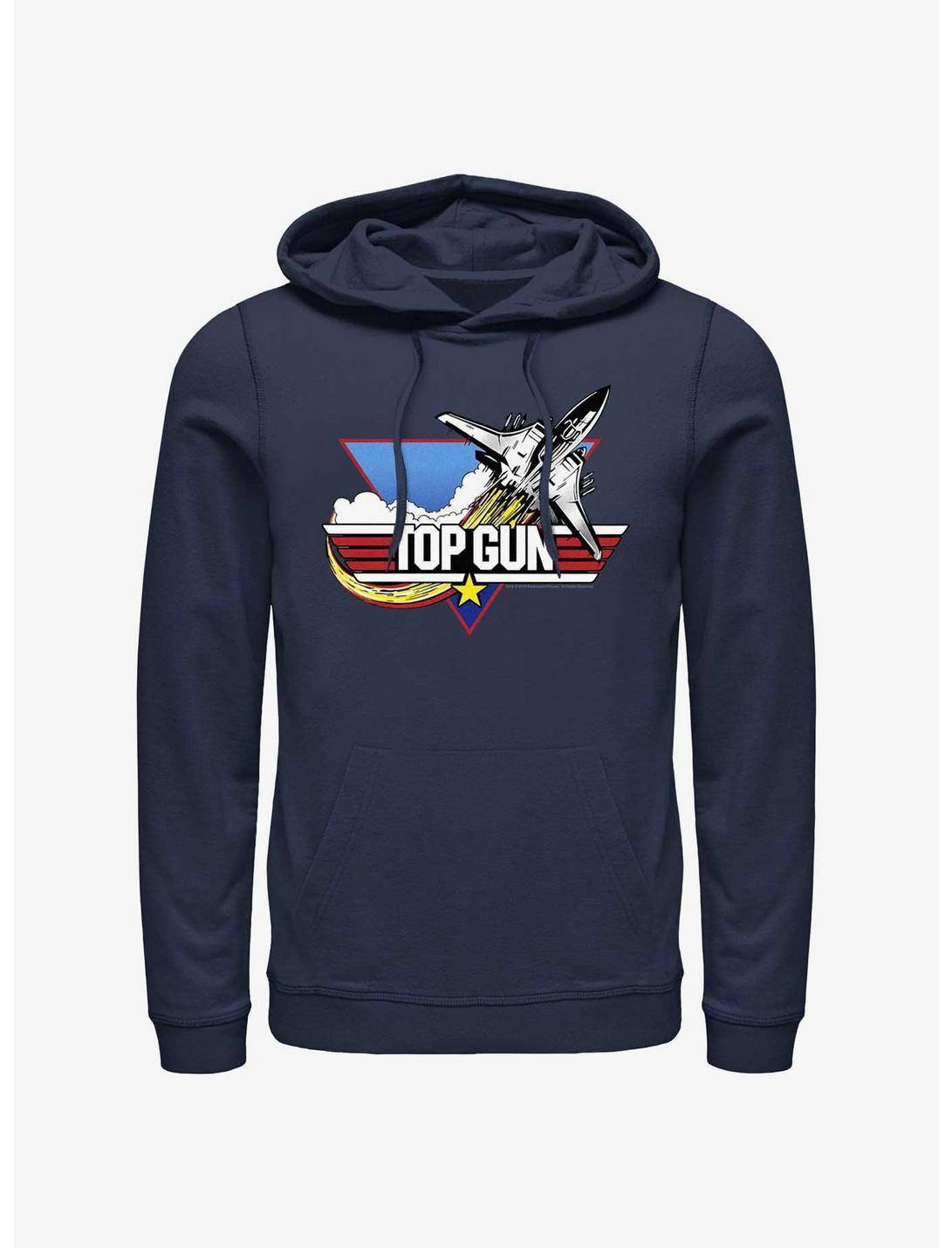 Top Gun Jet Logo Hoodie, NAVY, hi-res