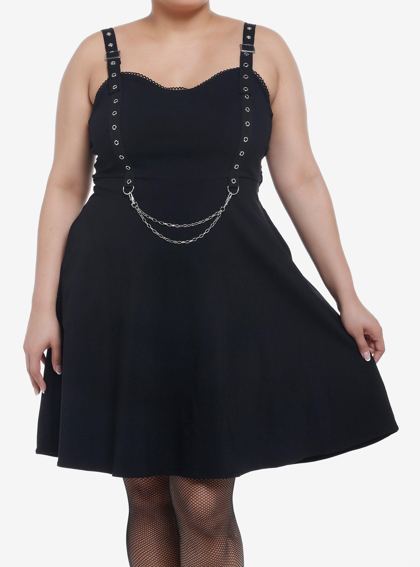 Hardware Grommet Strap Skater Dress Plus Size Hot Topic