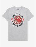Game of Thrones House of the Dragon Crest T-Shirt - BoxLunch Exclusive, HEATHER GREY, hi-res