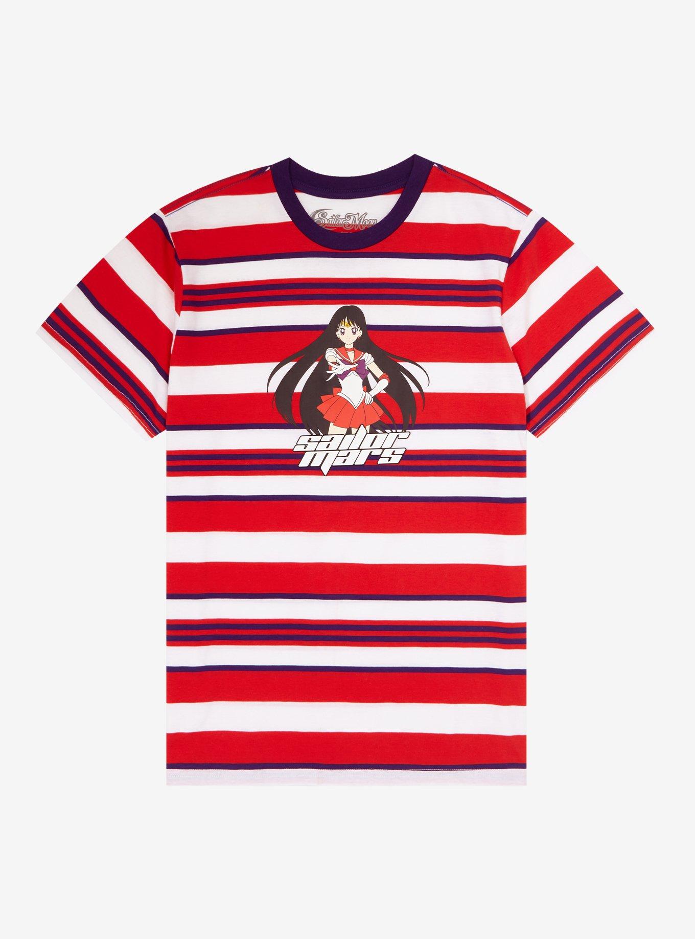 Sailor Moon Sailor Mars Portrait Striped T-Shirt | BoxLunch