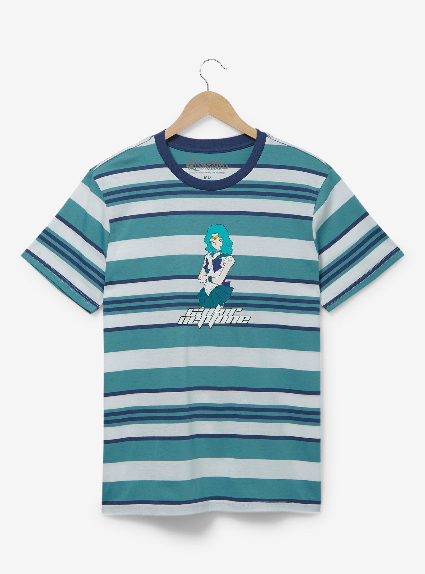 Sailor Moon Sailor Neptune Portrait Striped T-Shirt - BoxLunch Exclusive, MULTI, hi-res