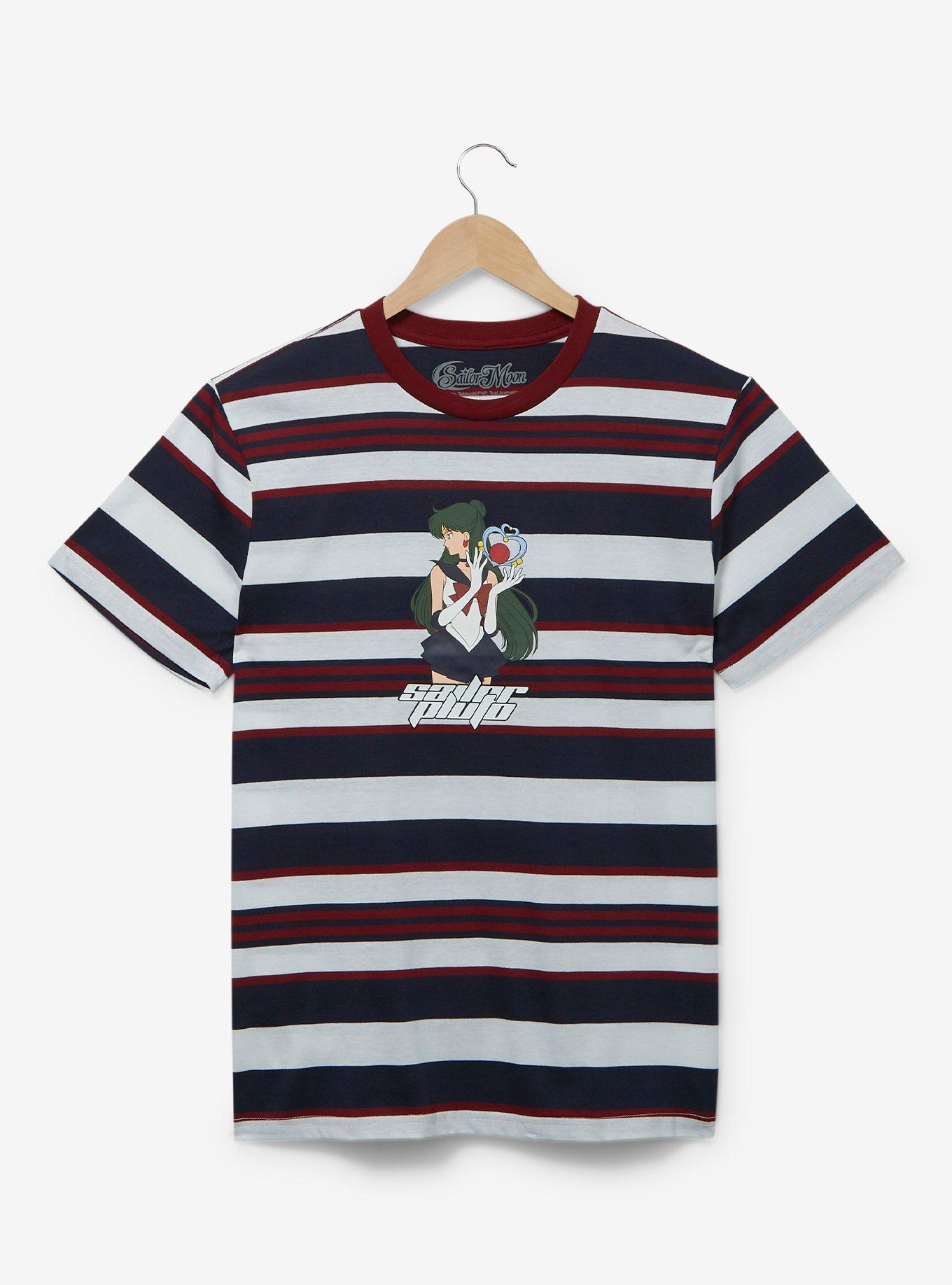 Sailor Moon Sailor Pluto Striped Portrait T-Shirt - BoxLunch Exclusive, MULTI, hi-res