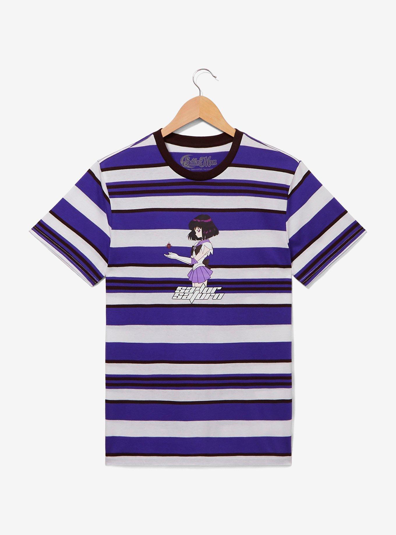 Sailor Moon Sailor Saturn Portrait Striped T-Shirt - BoxLunch Exclusive, MULTI, hi-res