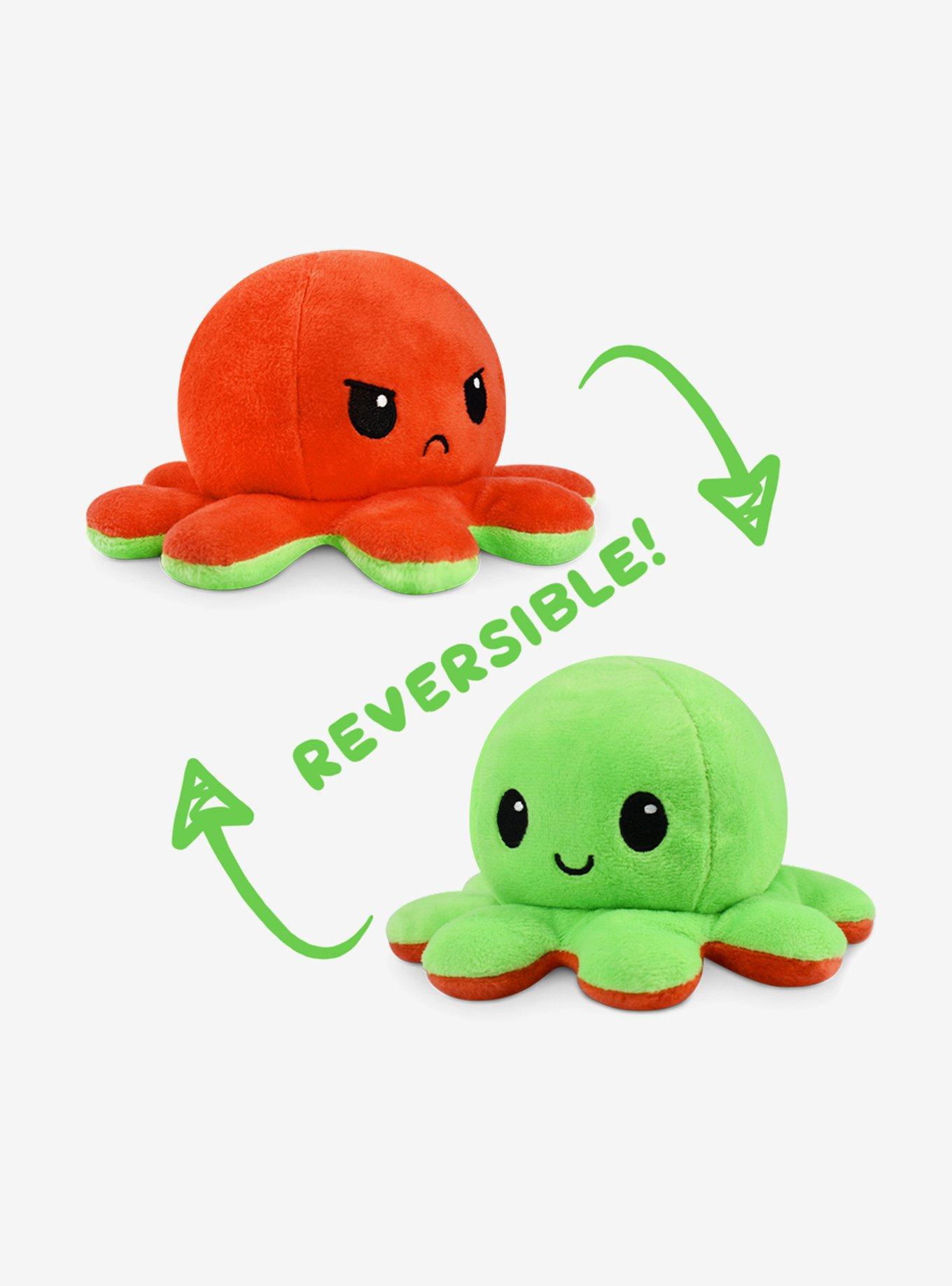 Tee Turtle Octopus Green & Orange Reversible Plush, , hi-res