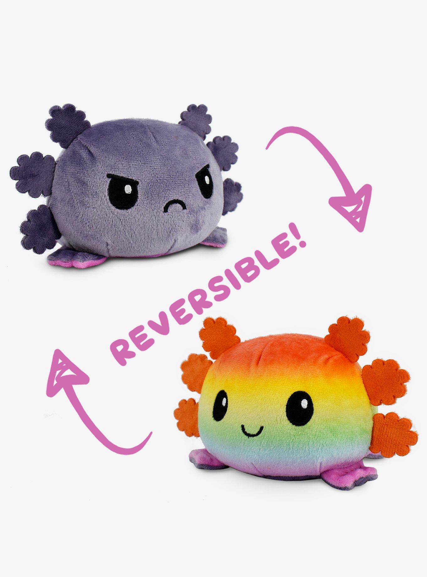 Tee Turtle Axolotl Rainbow & Grey Reversible Plush, , hi-res