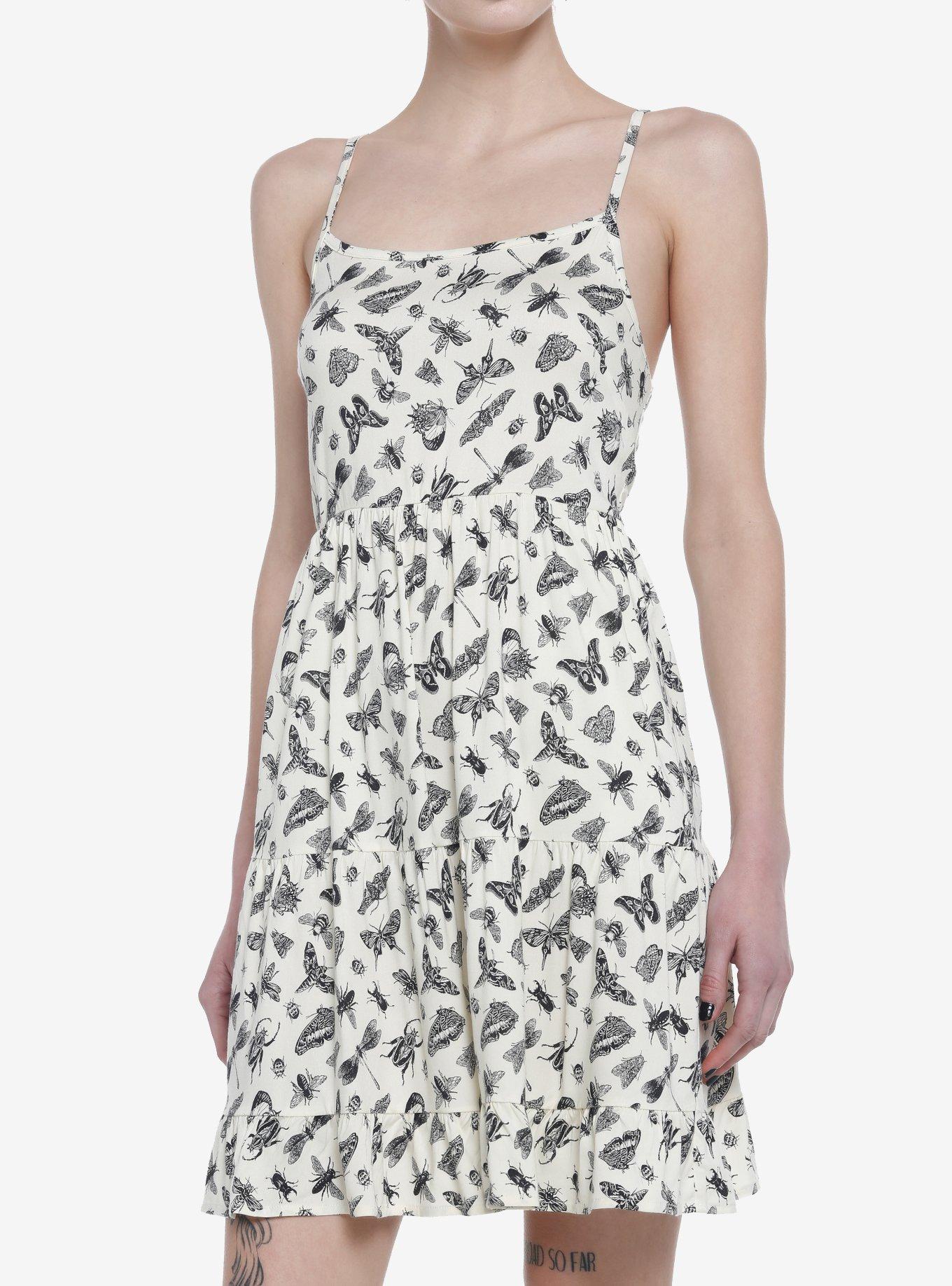 Ivory Insects Strappy Mini Dress, IVORY, hi-res