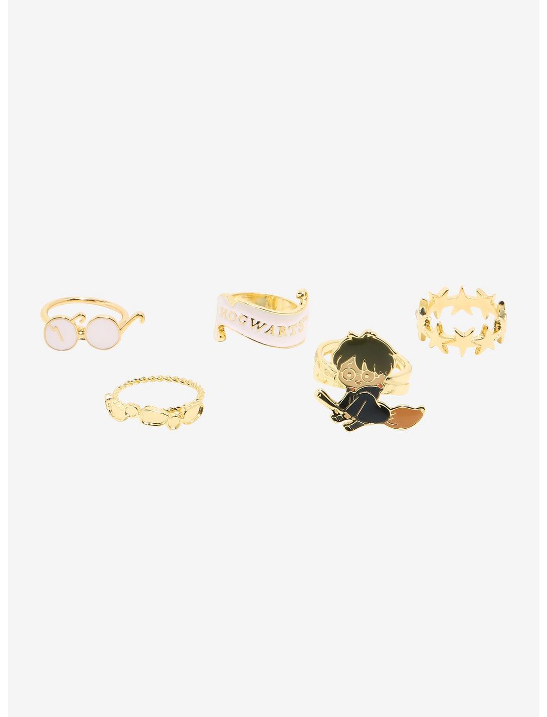 Harry Potter Icons Ring Set - BoxLunch Exclusive, , hi-res