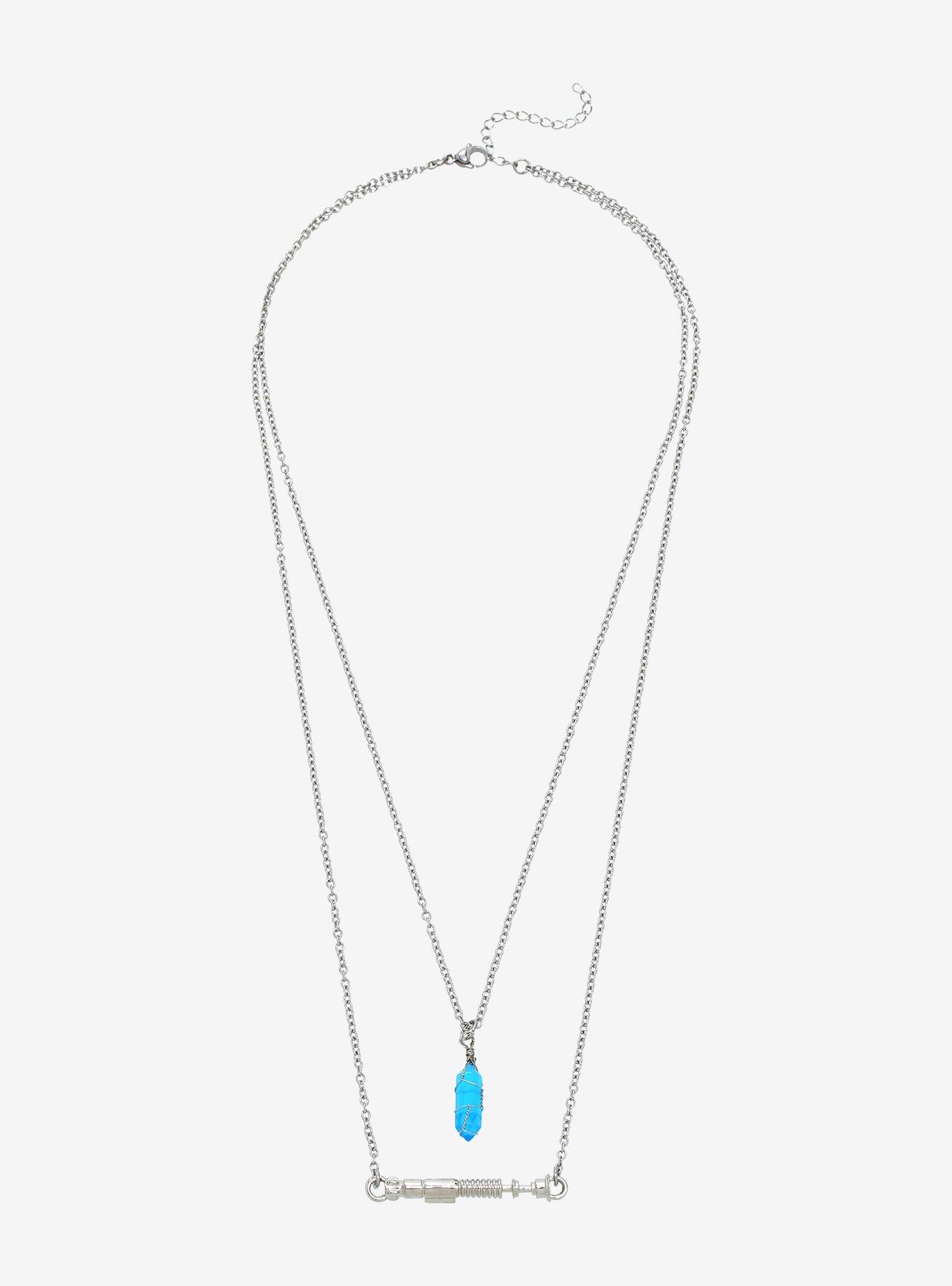 Star Wars Obi-Wan Kenobi Blue Lightsaber Necklace, , hi-res