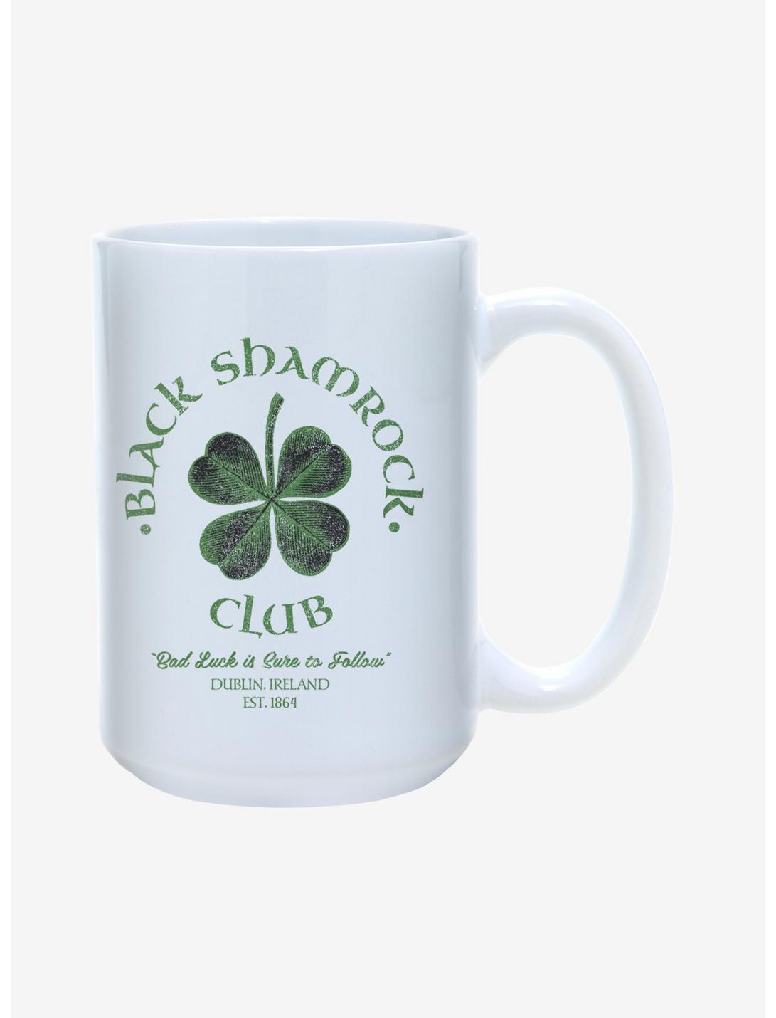 St. Patty's Black Shamrock Club Mug 15oz, , hi-res