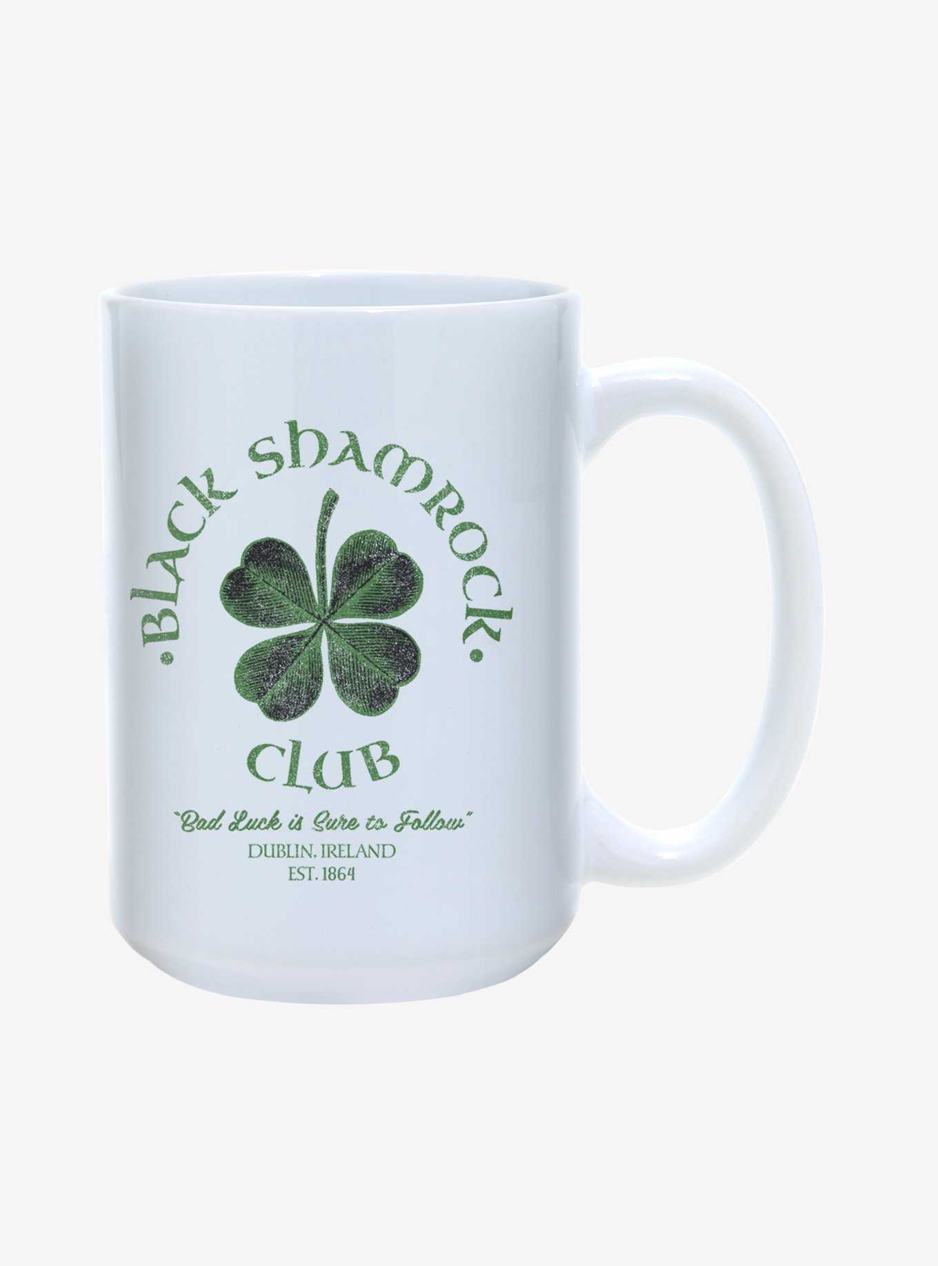 St. Patty's Black Shamrock Club Mug 15oz, , hi-res