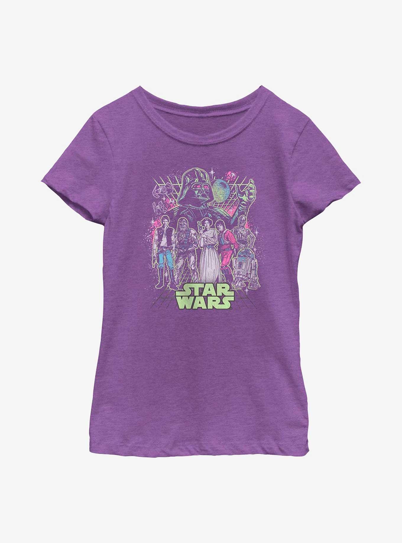 Star Wars Neon Grid Group  Youth Girls T-Shirt, , hi-res