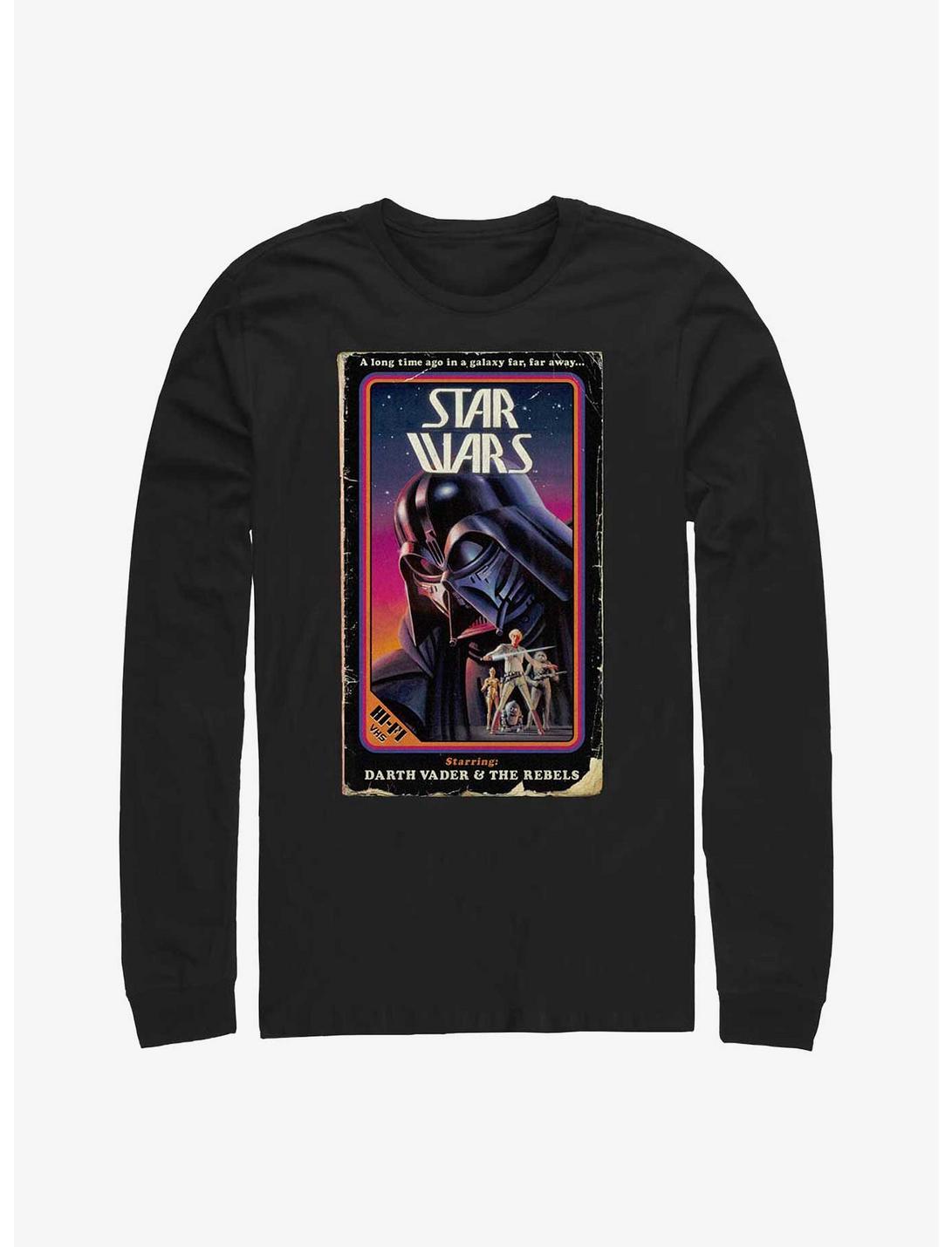 Star Wars Darth Vader & The Rebels VHS Long Sleeve T-Shirt, BLACK, hi-res